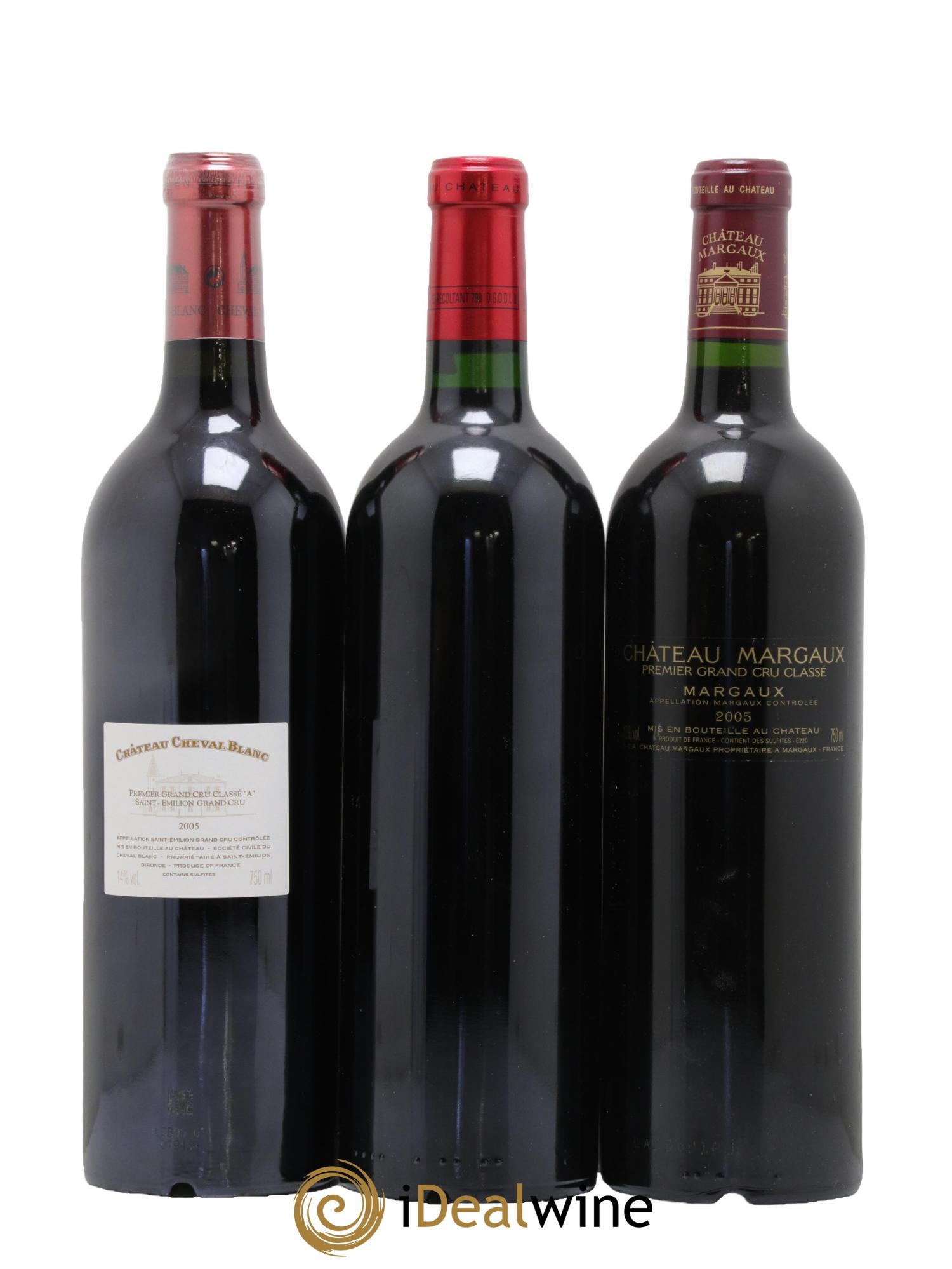 Caisse Duclot Petrus - Lafite Rothschild - Latour - Mouton Rothschild - Cheval Blanc - Margaux - Haut Brion - Mission Haut Brion - Yquem 2005 - Lot of 9 bottles - 6