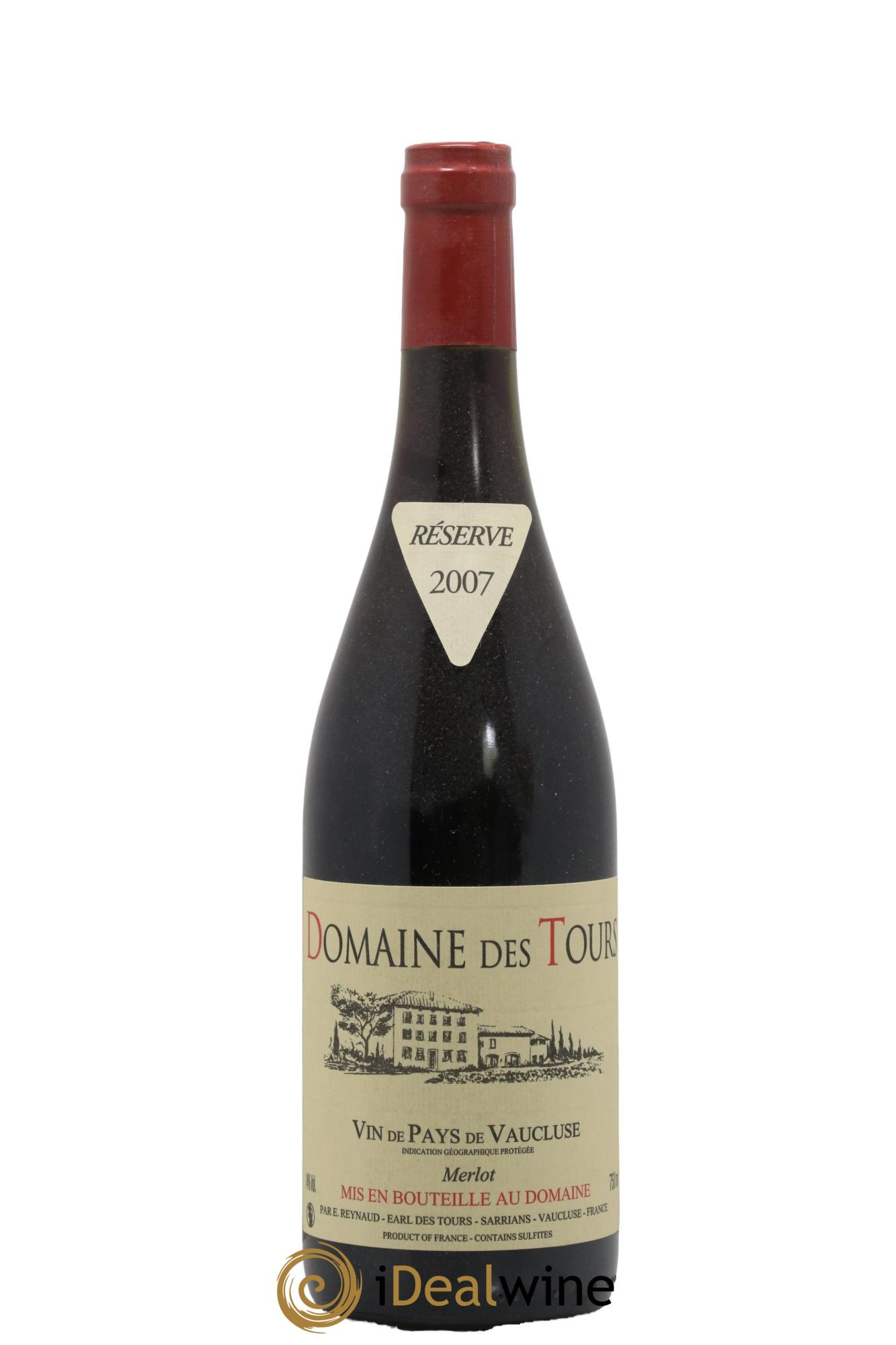 IGP Pays du Vaucluse (Vin de Pays du Vaucluse) Merlot - Domaine des Tours Emmanuel Reynaud