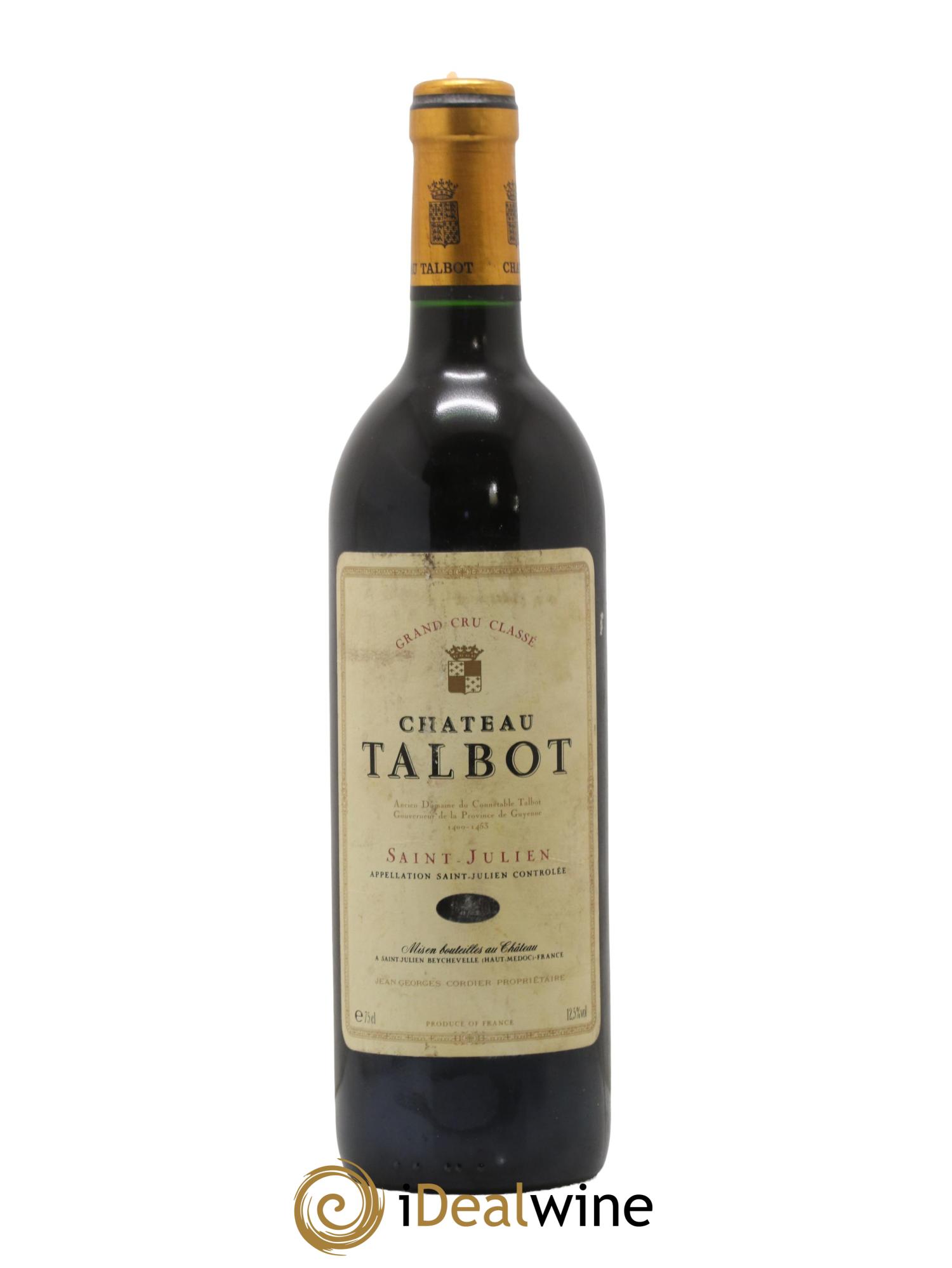 Château Talbot 4ème Grand Cru Classé 1990 - Lot de 1 bouteille - 0