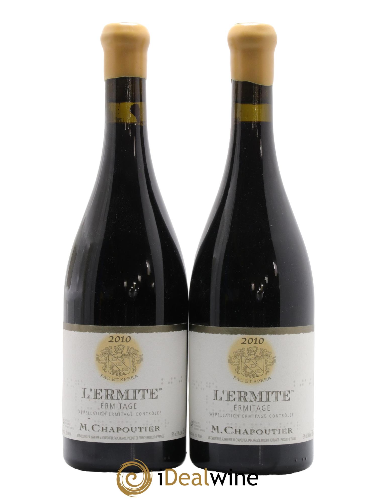 Hermitage Ermitage l'Ermite Chapoutier 2010 - Lot de 2 bouteilles - 0