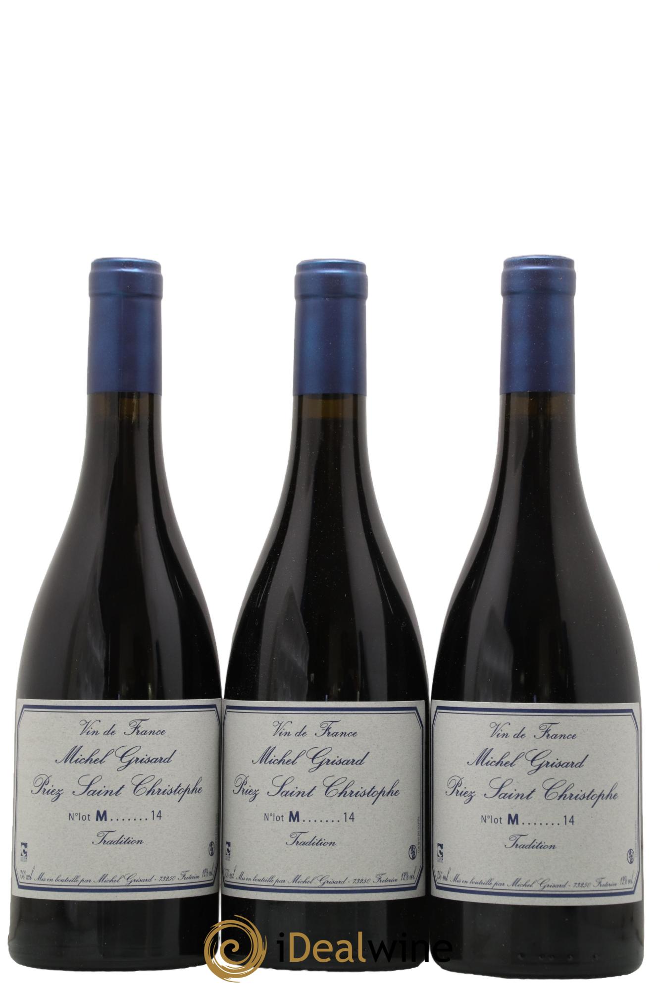 Vin de France Priez Saint Christophe Michel Grisard 2014 - Lot de 3 bouteilles - 0