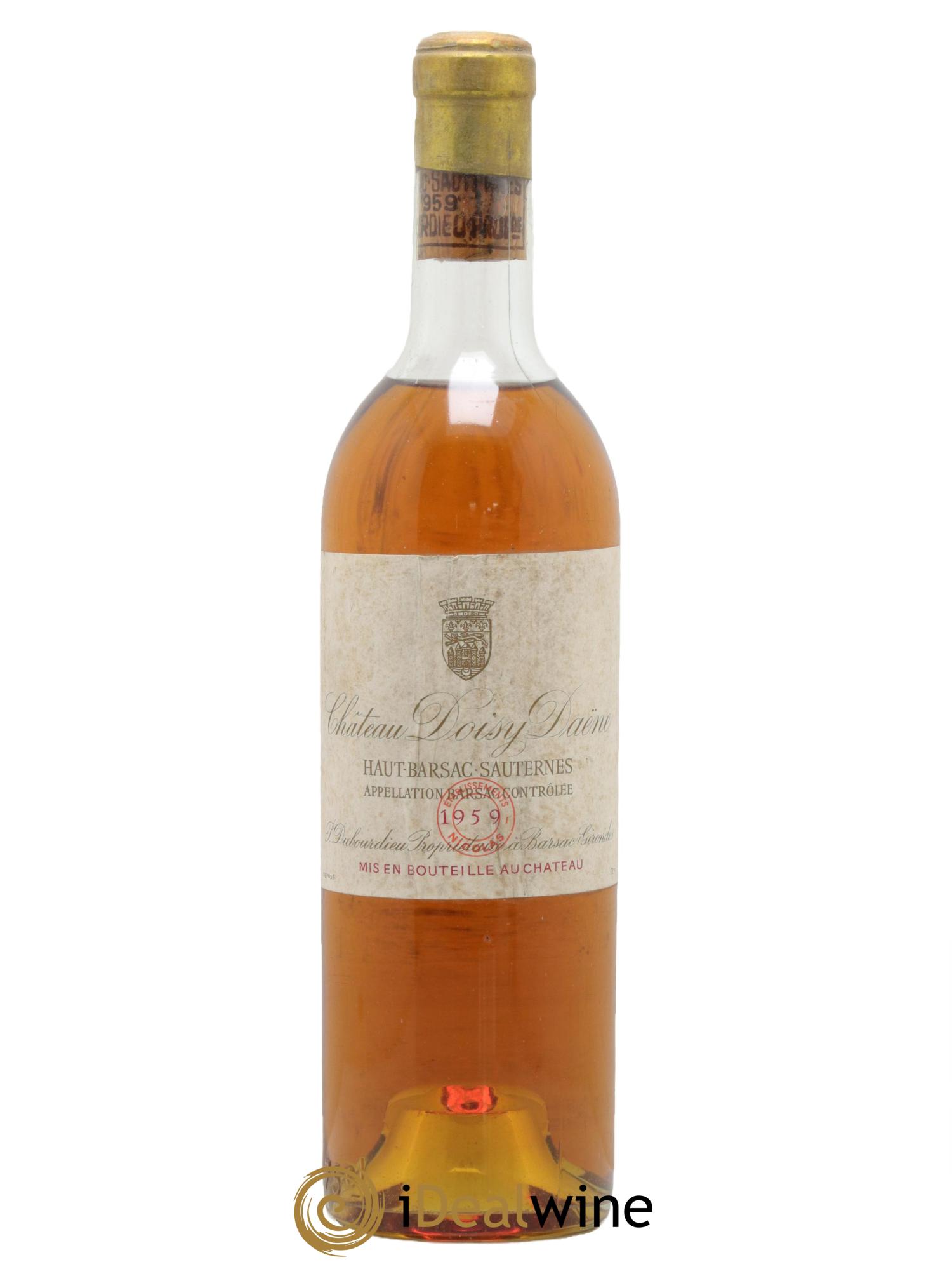 Château Doisy Daëne 2ème Grand Cru Classé 1959 - Lot de 1 bouteille - 0