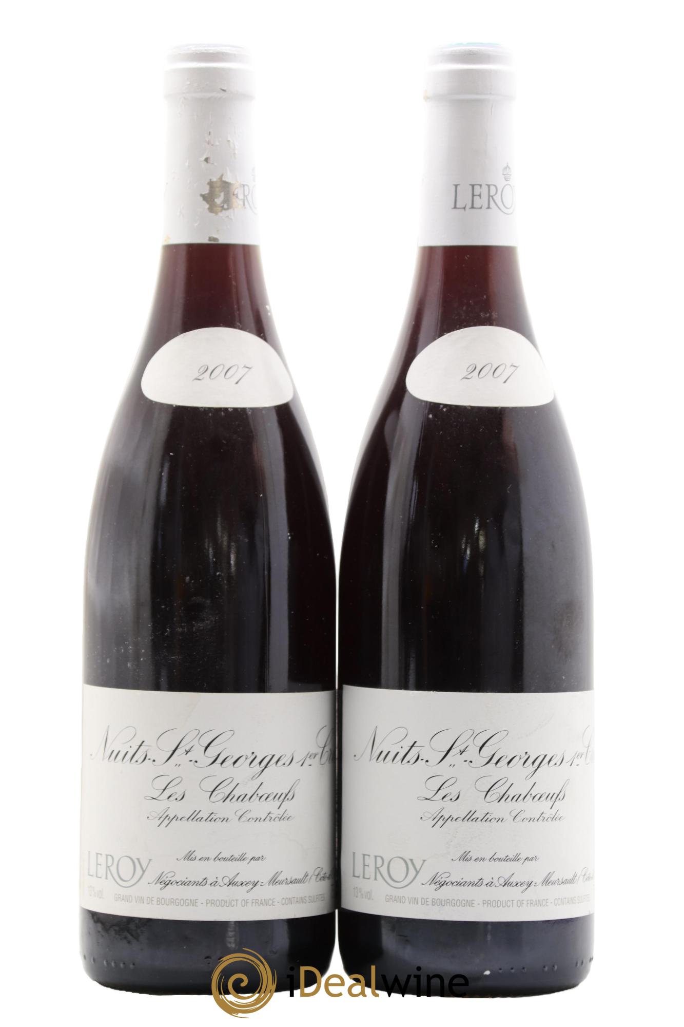 Nuits Saint-Georges 1er Cru Les Chaboeufs Leroy SA 2007 - Lot de 2 bouteilles - 0