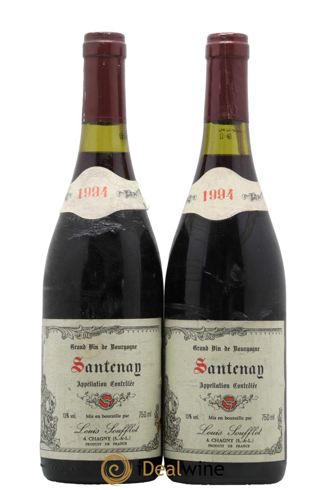 Santenay Louis Soufflot 1994 - Lotto di 2 bottiglie - 0