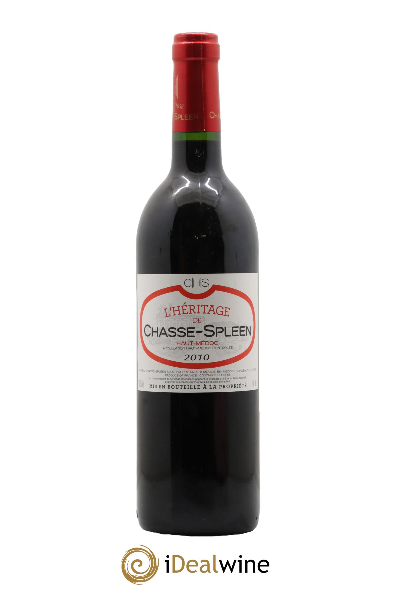 Héritage (Ermitage) de Chasse Spleen 2010 - Lot of 1 bottle - 0