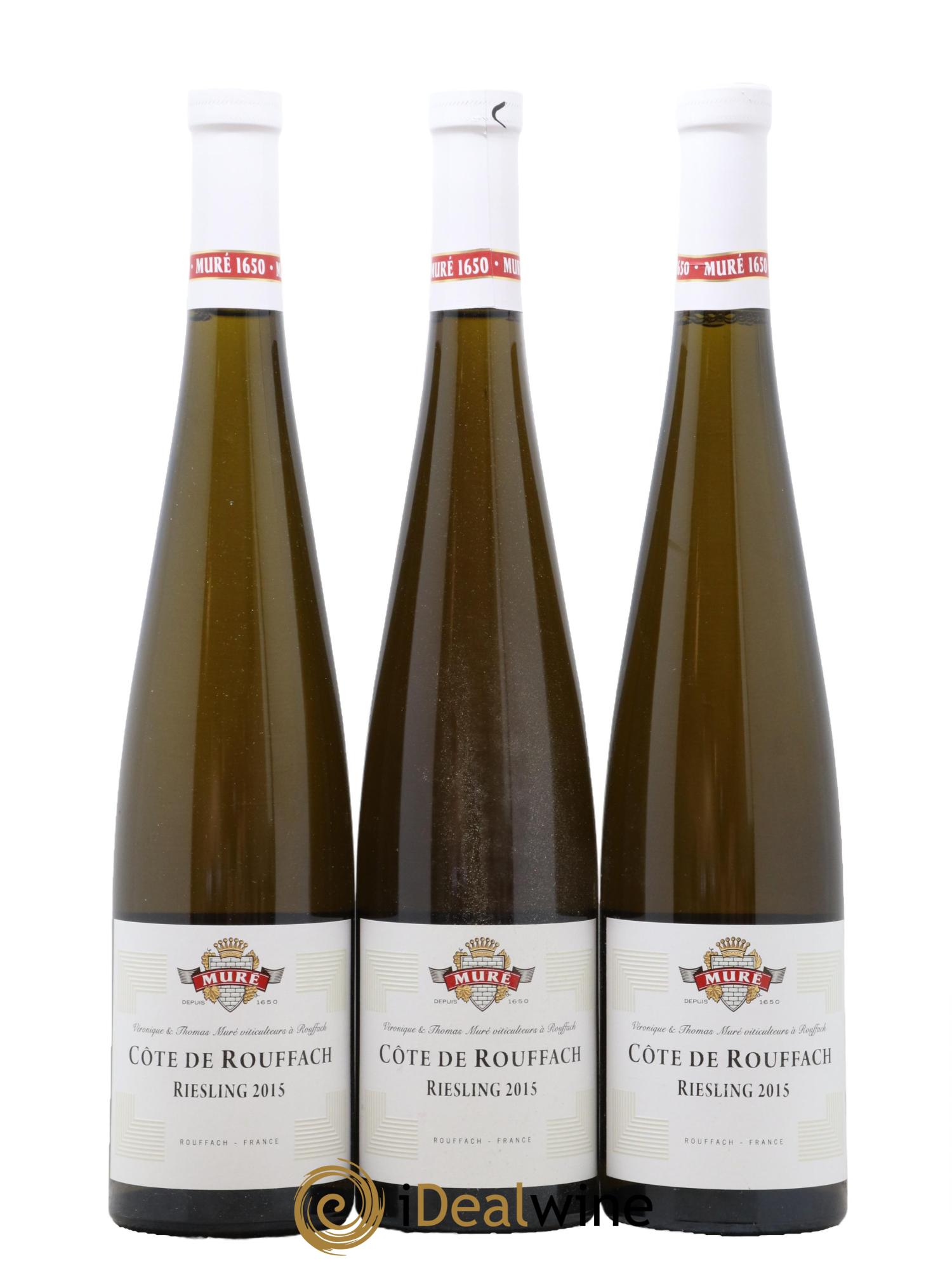 Alsace Cote De Rouffach Mure 2015 - Lot de 3 bouteilles - 0