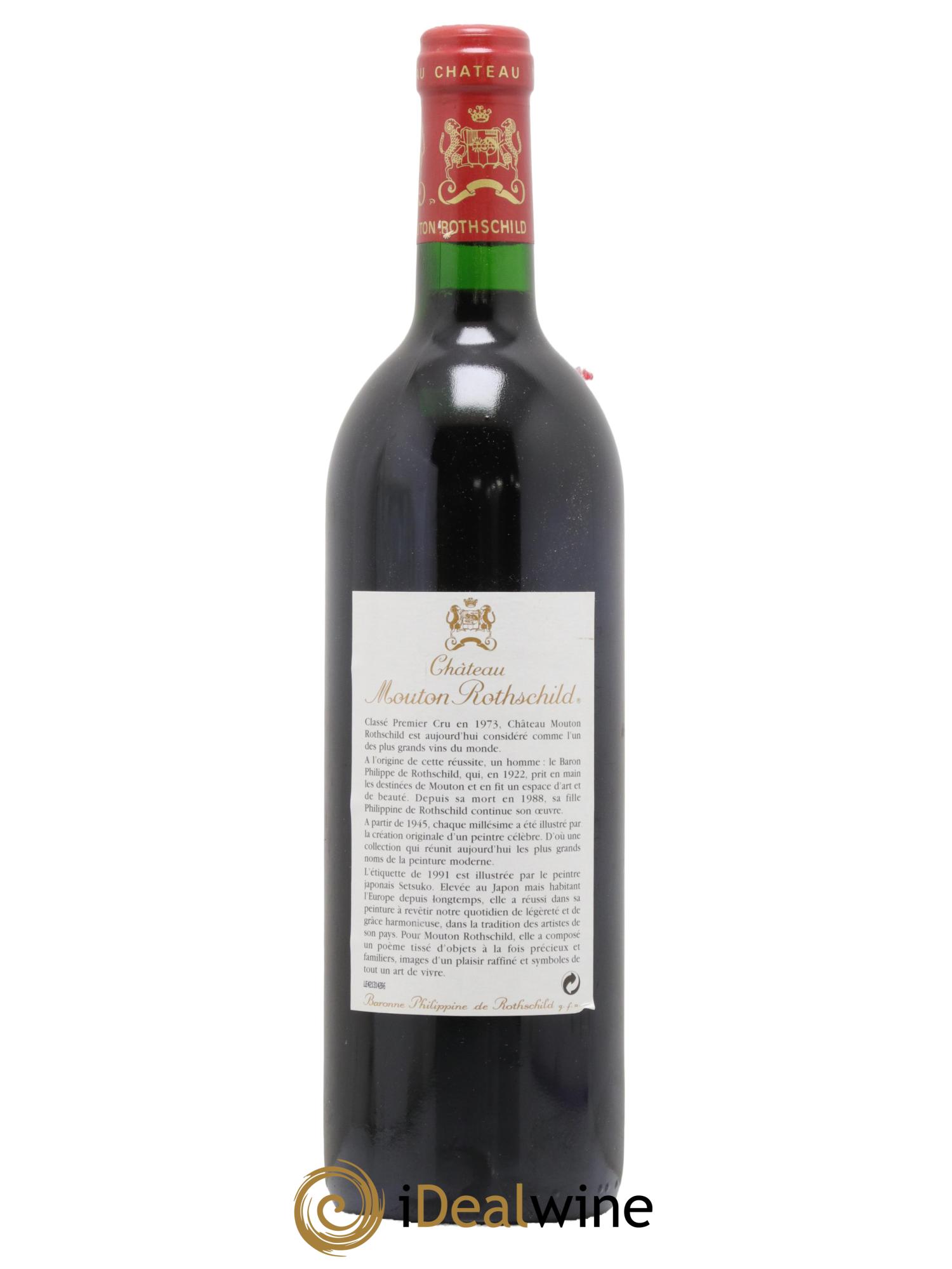 Château Mouton Rothschild 1er Grand Cru Classé  1991 - Posten von 1 Flasche - 1