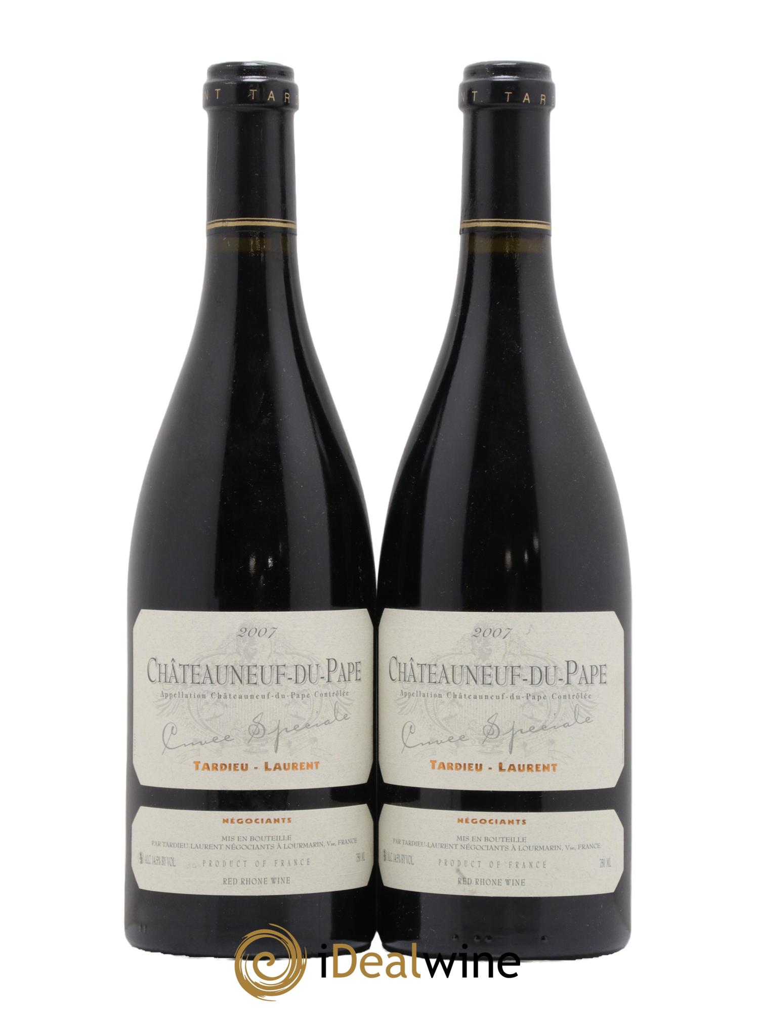 Châteauneuf-du-Pape Tardieu-Laurent Cuvée spéciale Famille Tardieu 2007 - Lot de 2 bouteilles - 0