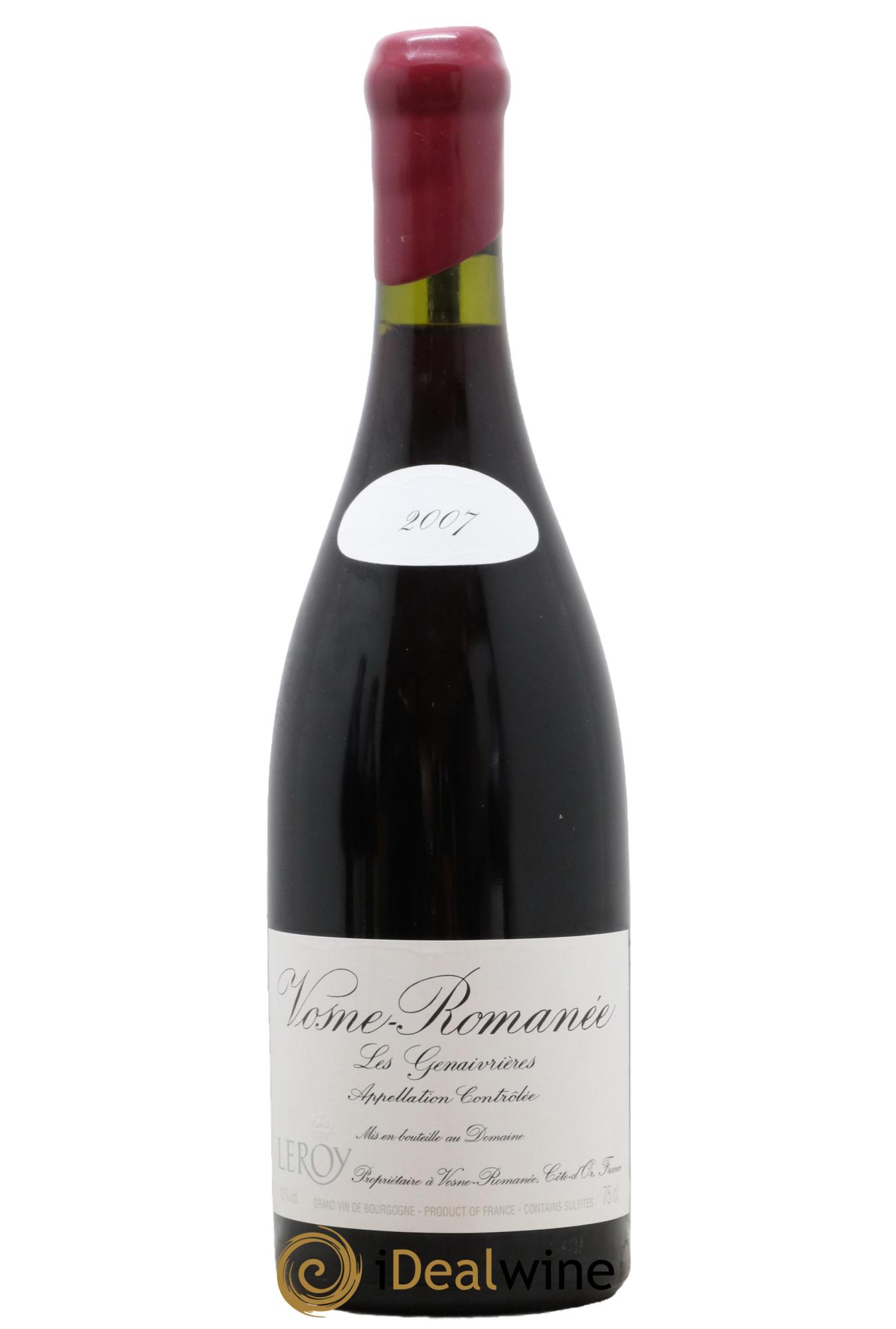 Vosne-Romanée Les Genaivrières Leroy (Domaine) 2007 - Posten von 1 Flasche - 0