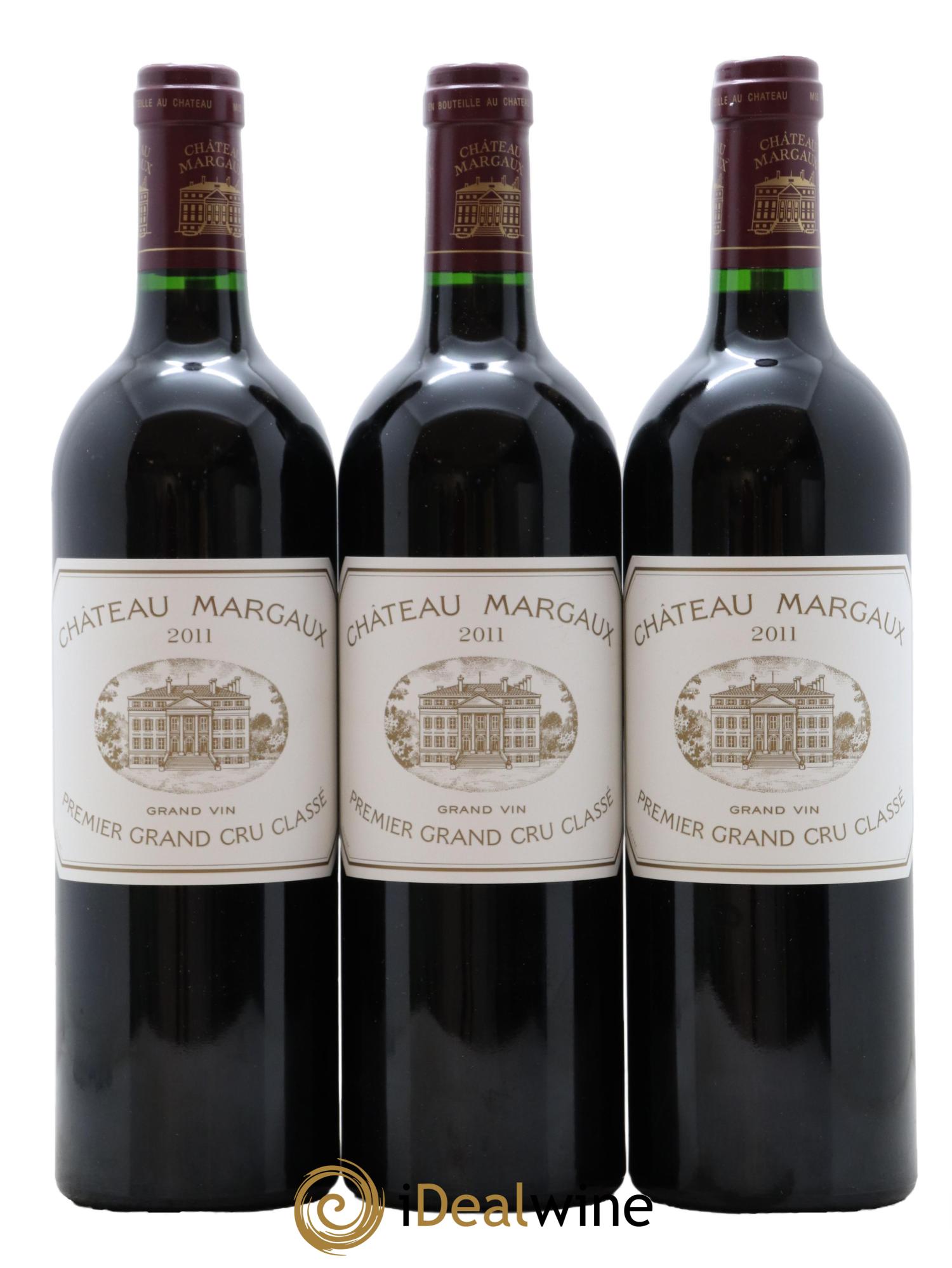 Château Margaux 1er Grand Cru Classé 2011 - Lotto di 3 bottiglie - 0