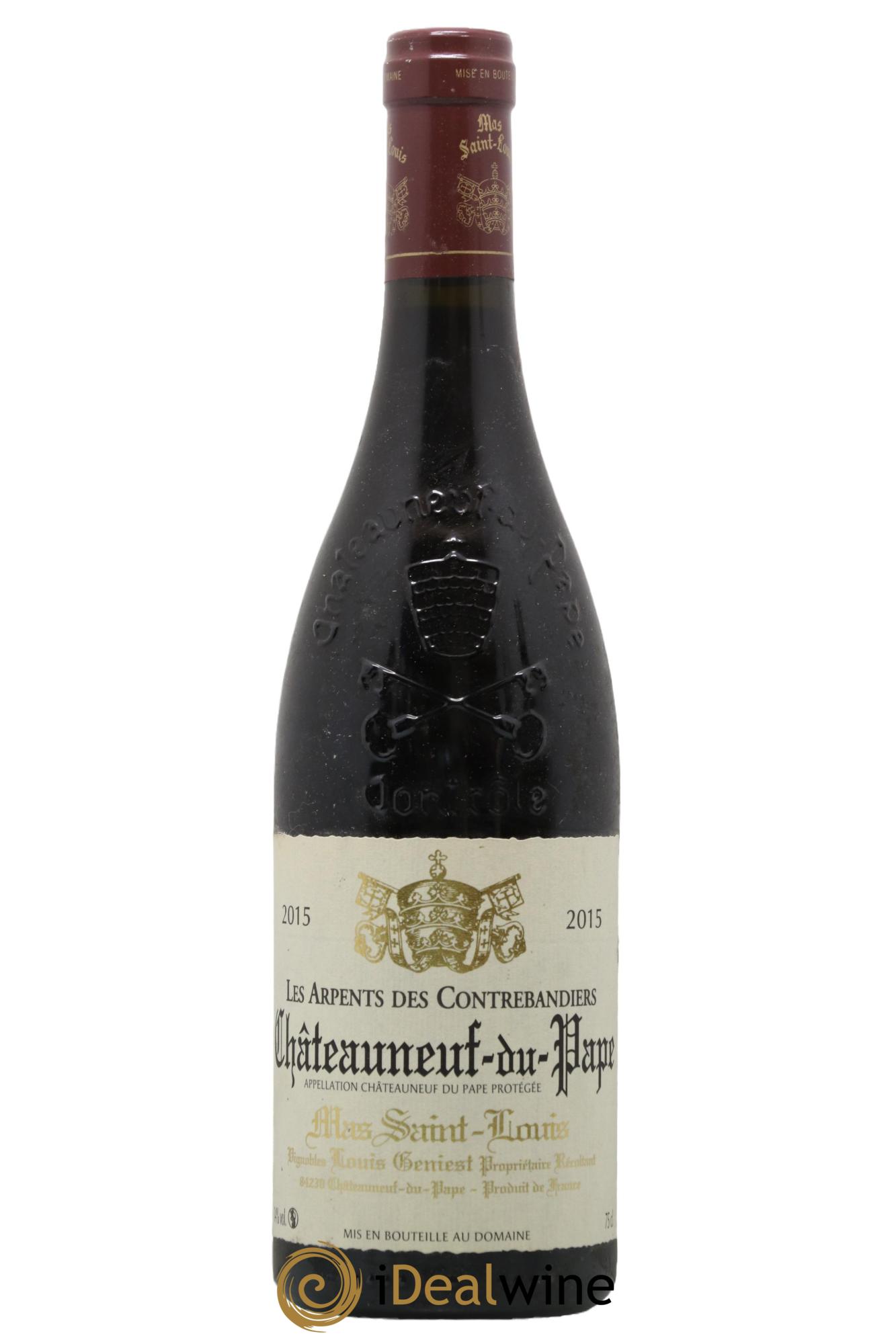 Châteauneuf-du-Pape Les Arpents des Contrebandiers Mas Saint-Louis 2015 - Lotto di 1 bottiglia - 0