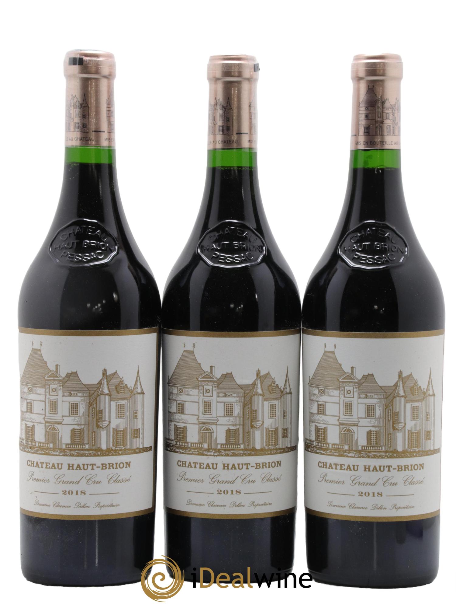 Château Haut Brion 1er Grand Cru Classé 2018 - Lotto di 3 bottiglie - 0