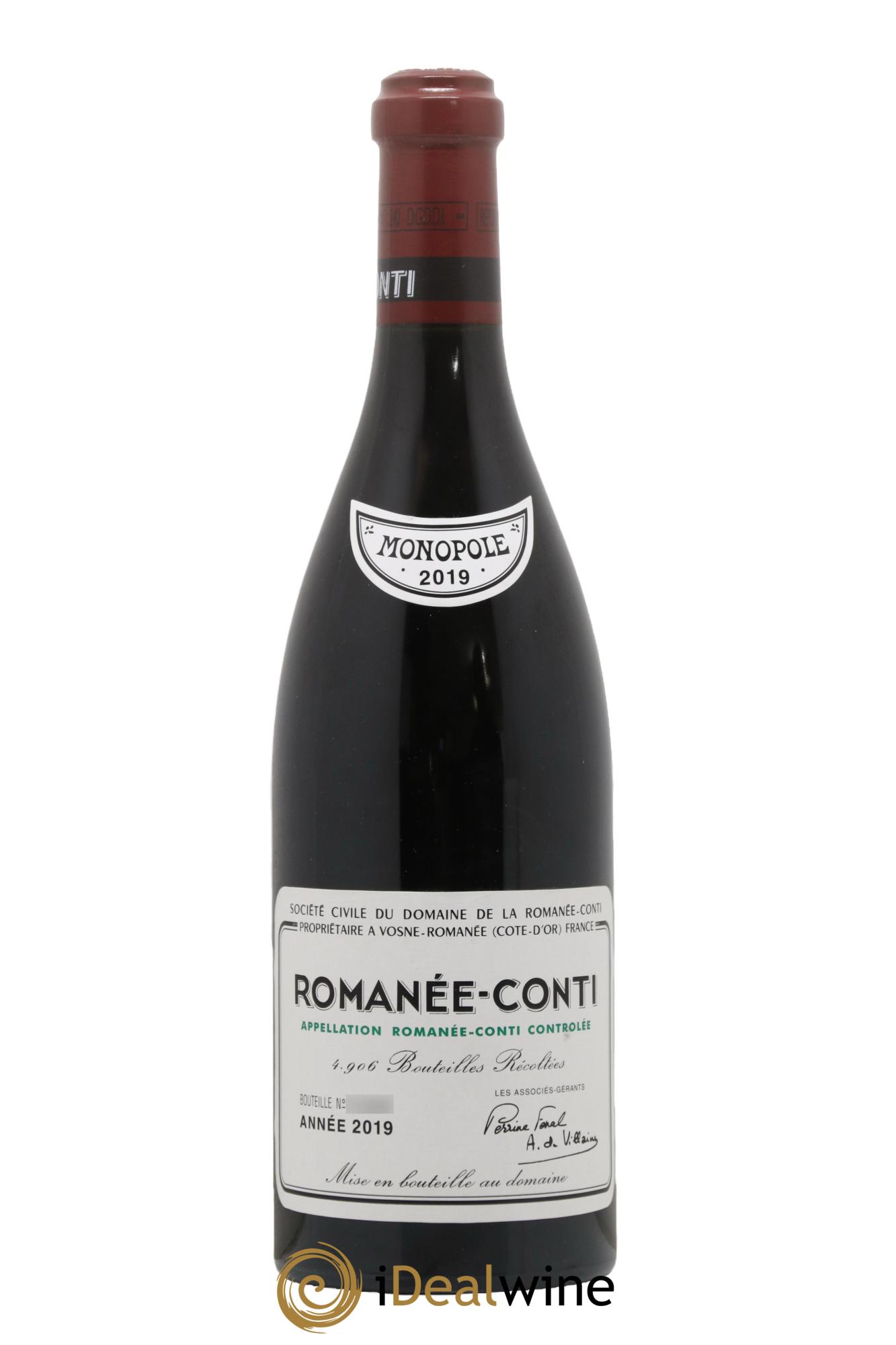 Romanée-Conti Grand Cru Domaine de la Romanée-Conti 2019 - Lot de 1 bouteille - 0