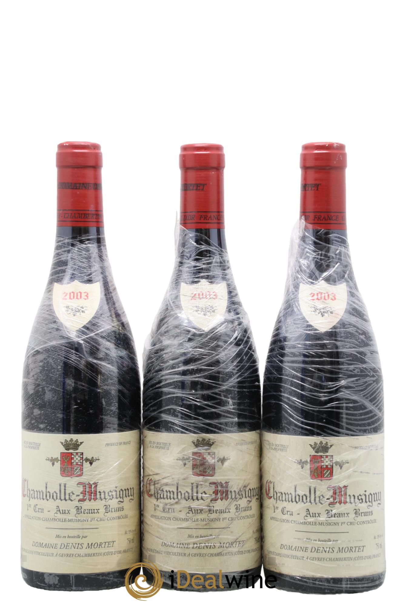 Chambolle-Musigny 1er Cru Aux Beaux Bruns Denis Mortet (Domaine) 2003 - Lot de 3 bouteilles - 0