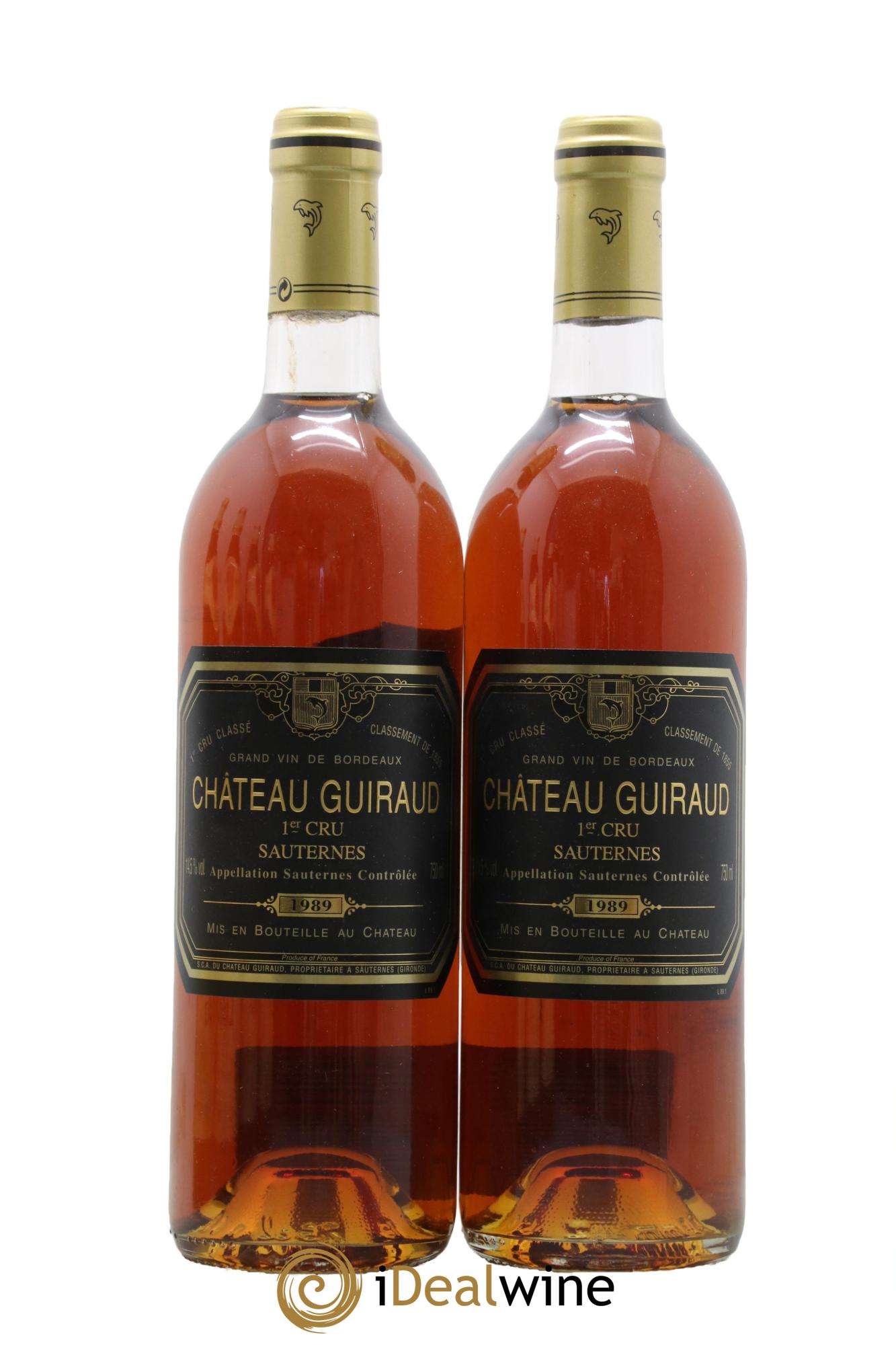 Château Guiraud 1er Grand Cru Classé 1989 - Lot of 2 bottles - 0