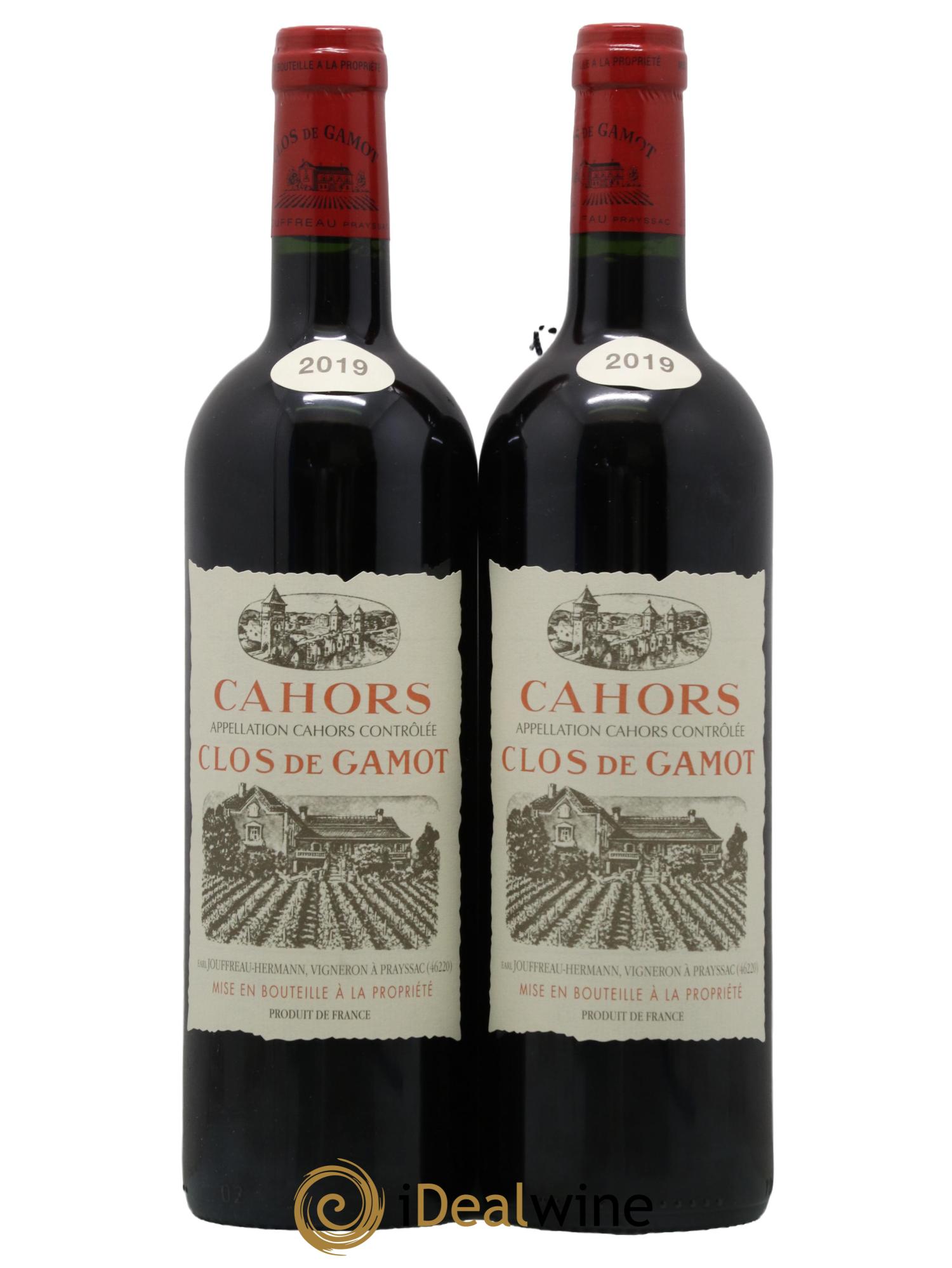 Cahors Clos de Gamot famille Jouffreau  2019 - Lot of 2 bottles - 0