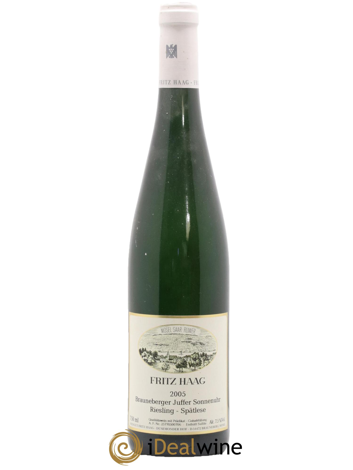 Riesling Fritz Haag Brauneberger Juffer Sonnenuhr Spätlese 2005 - Lotto di 1 bottiglia - 0