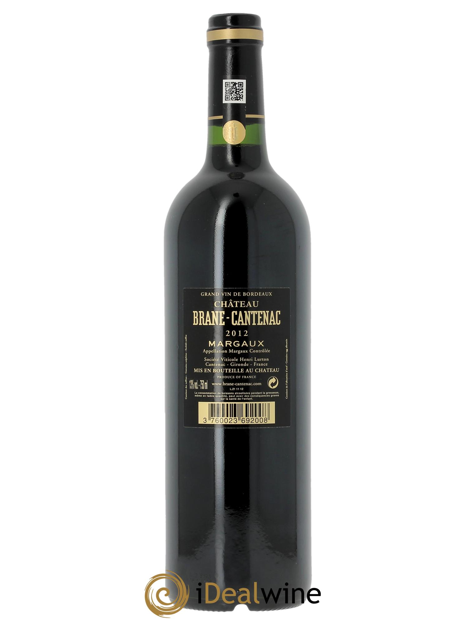 Château Brane Cantenac 2ème Grand Cru Classé (Cassetta in legno a partire da  6 bts) 2012 - Lotto di 1 bottiglia - 1