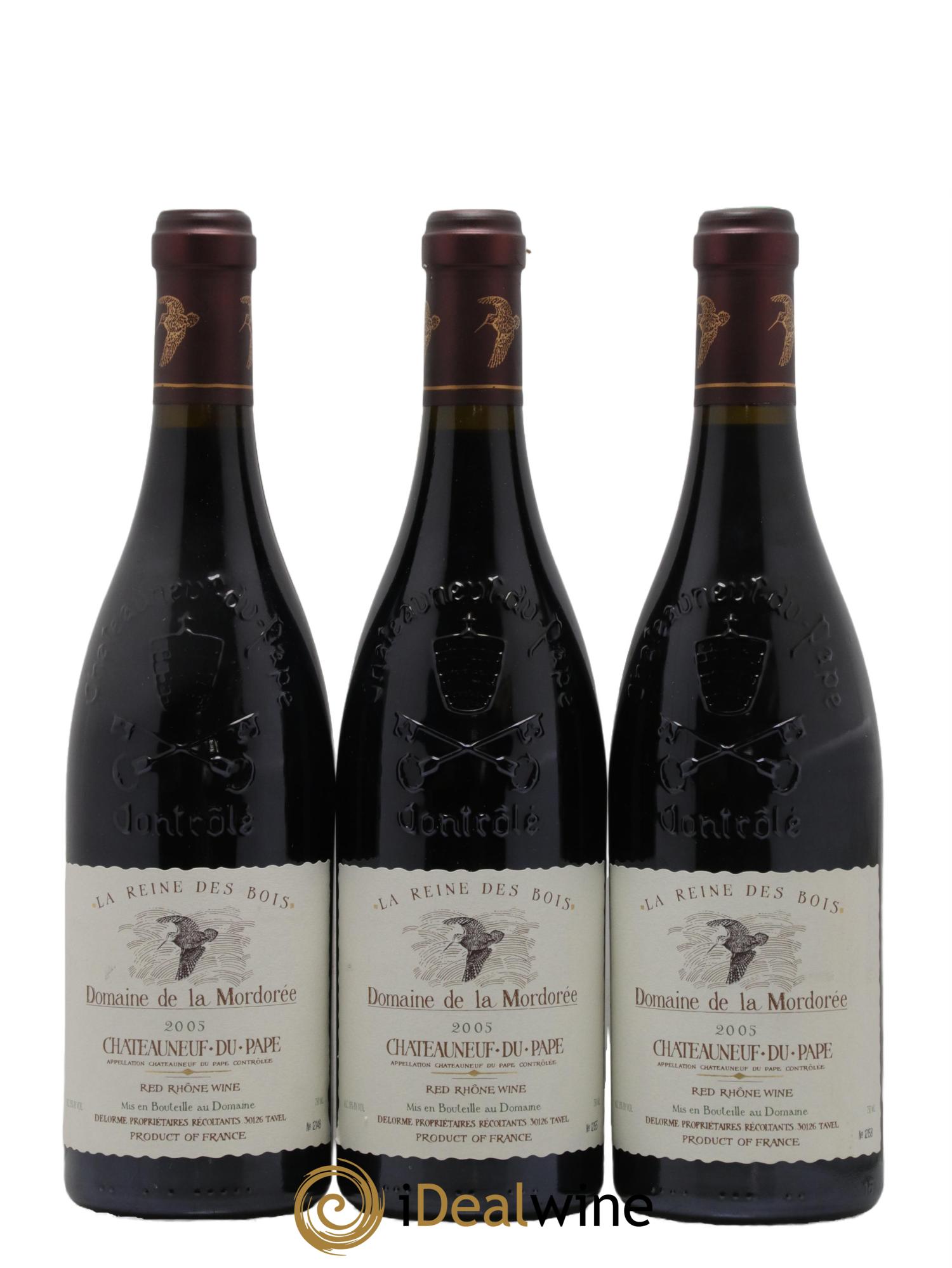 Châteauneuf-du-Pape  Cuvée de la Reine des Bois La Mordorée (Domaine de) 2005 - Posten von 3 Flaschen - 0