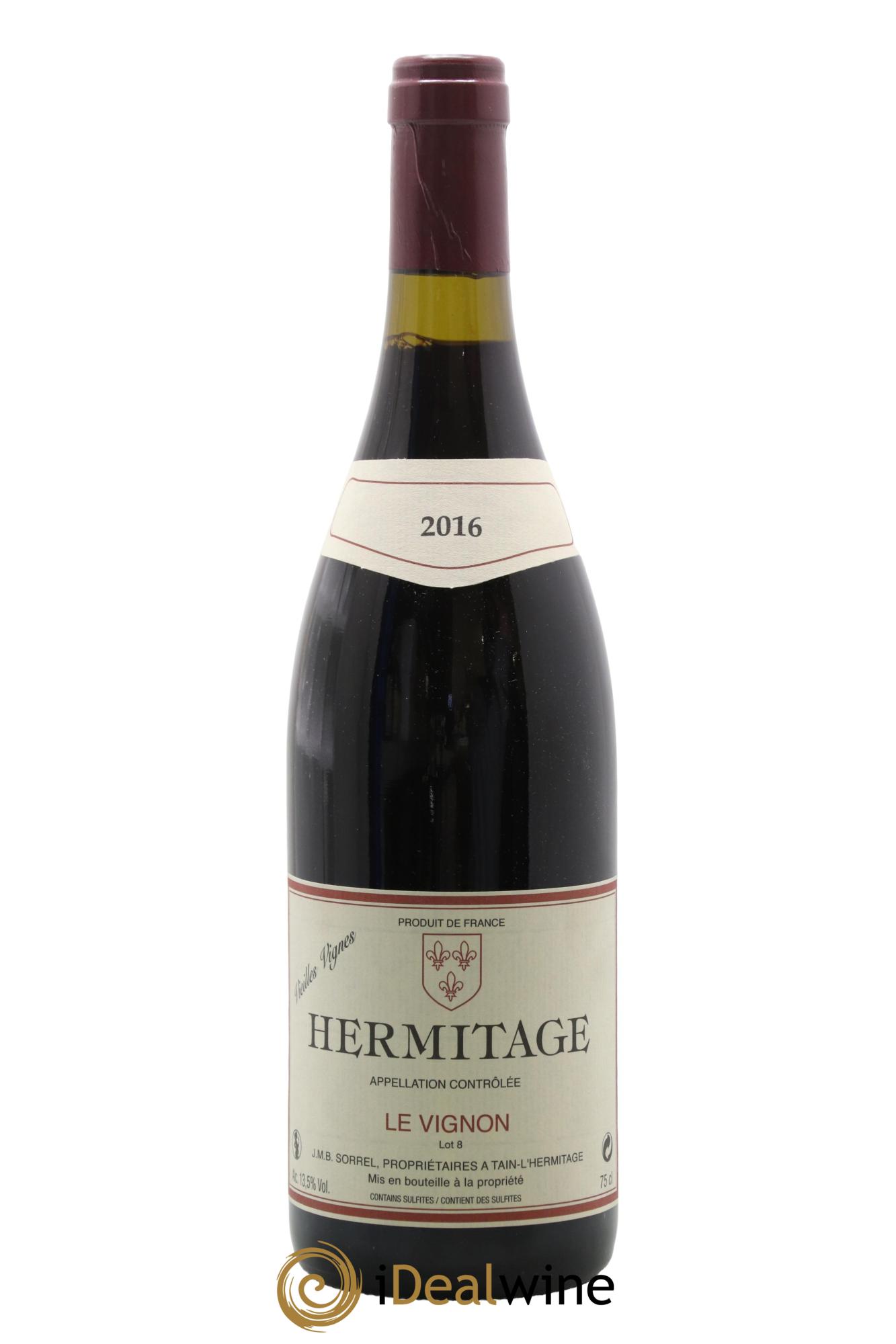 Hermitage Le vignon JMB Sorrel Vieilles Vignes 2016 - Lotto di 1 bottiglia - 0