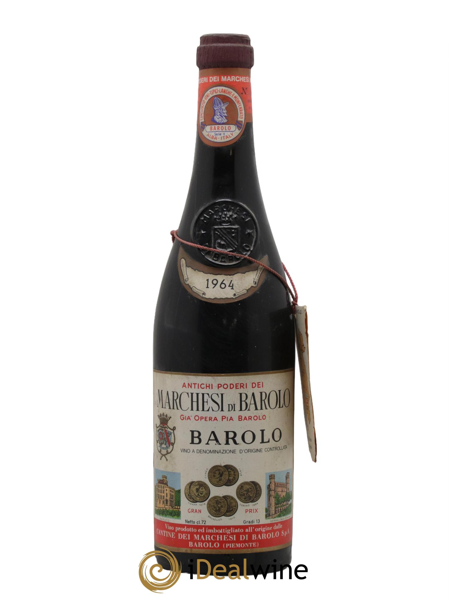 Barolo DOCG Marchesi di Barolo 1964 - Lotto di 1 bottiglia - 0