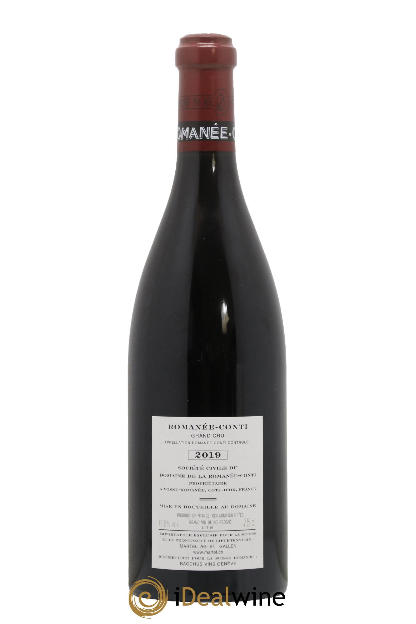 Romanée-Conti Grand Cru Domaine de la Romanée-Conti 2019 - Lot de 1 bouteille - 1