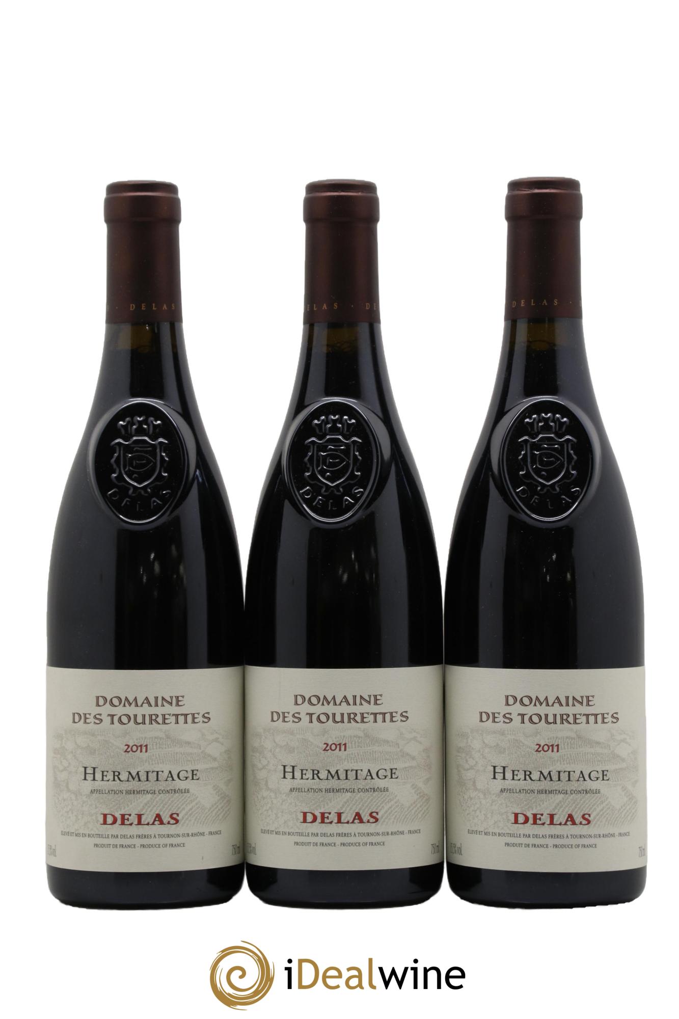 Hermitage Domaine des Tourettes  Delas Frères 2011 - Posten von 3 Flaschen - 0