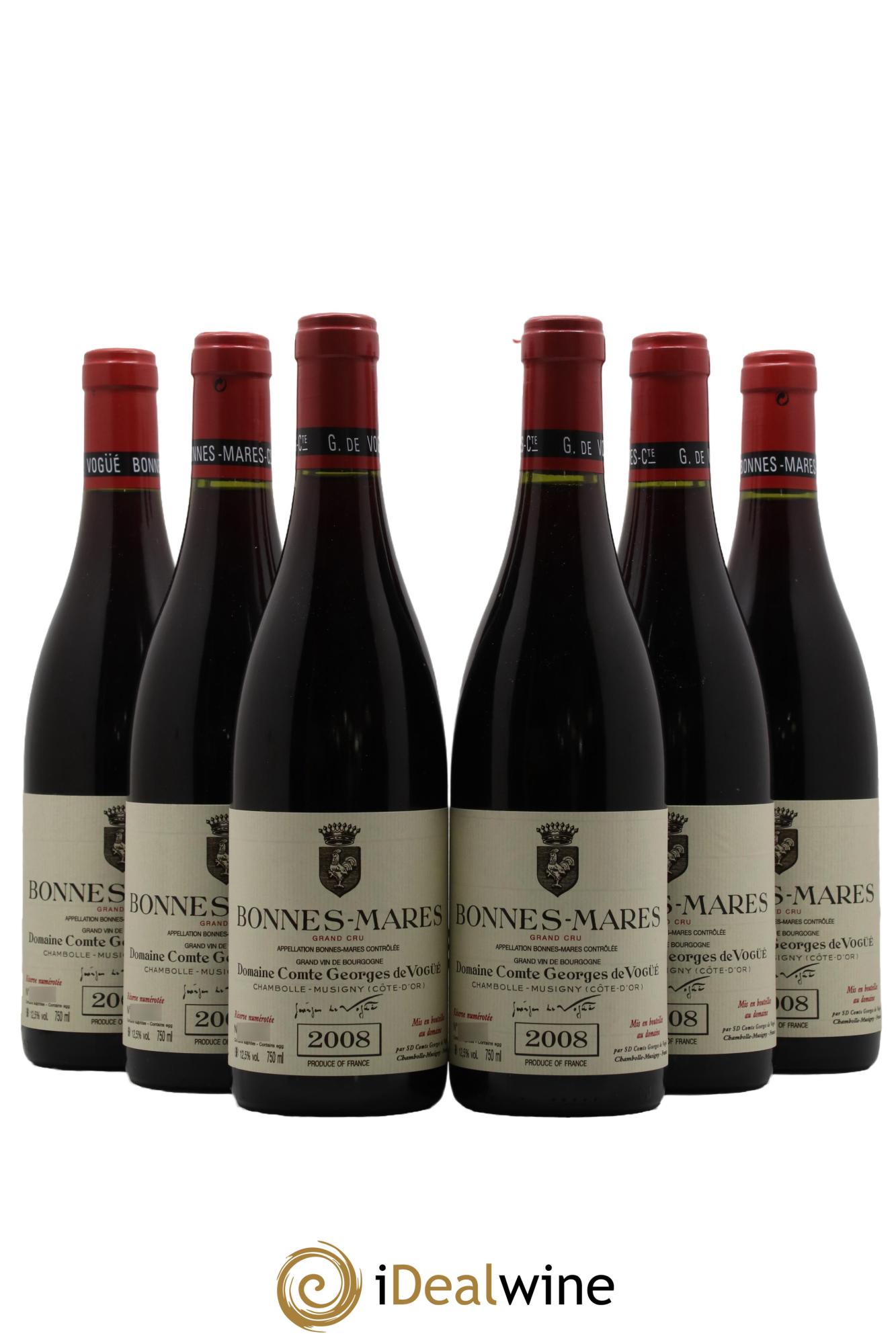 Bonnes-Mares Grand Cru Comte Georges de Vogüé  2008 - Lot de 6 bouteilles - 0