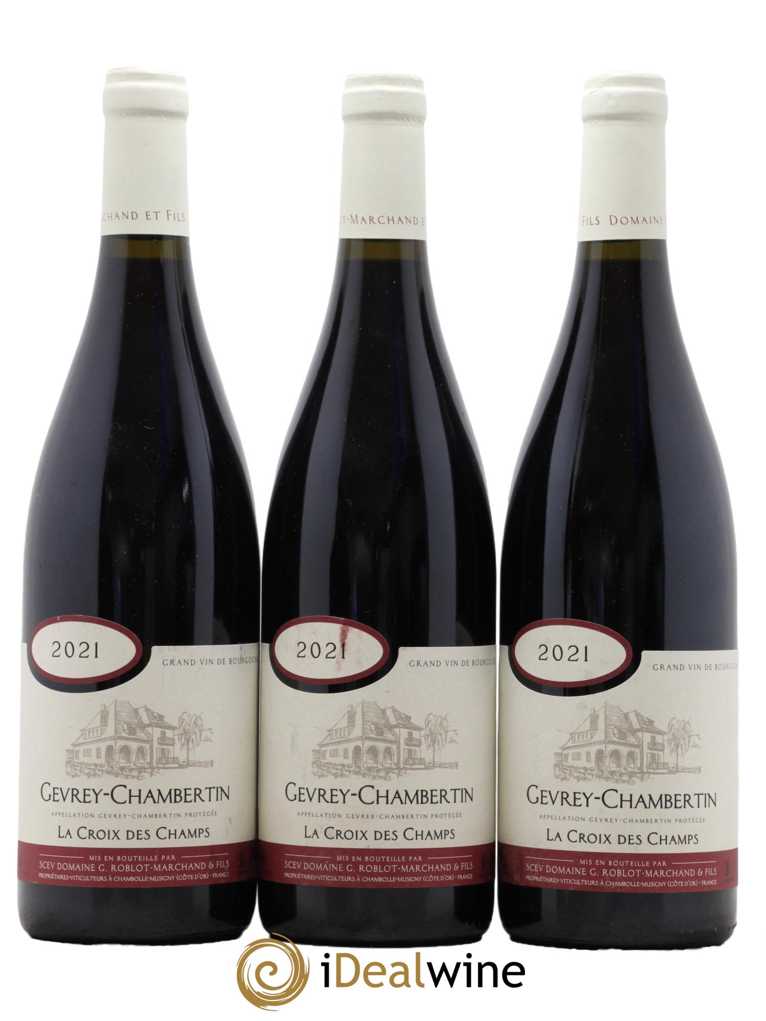 Gevrey-Chambertin La Croix des Champs Domaine Roblot-Marchand 2021 - Lot de 3 bouteilles - 0