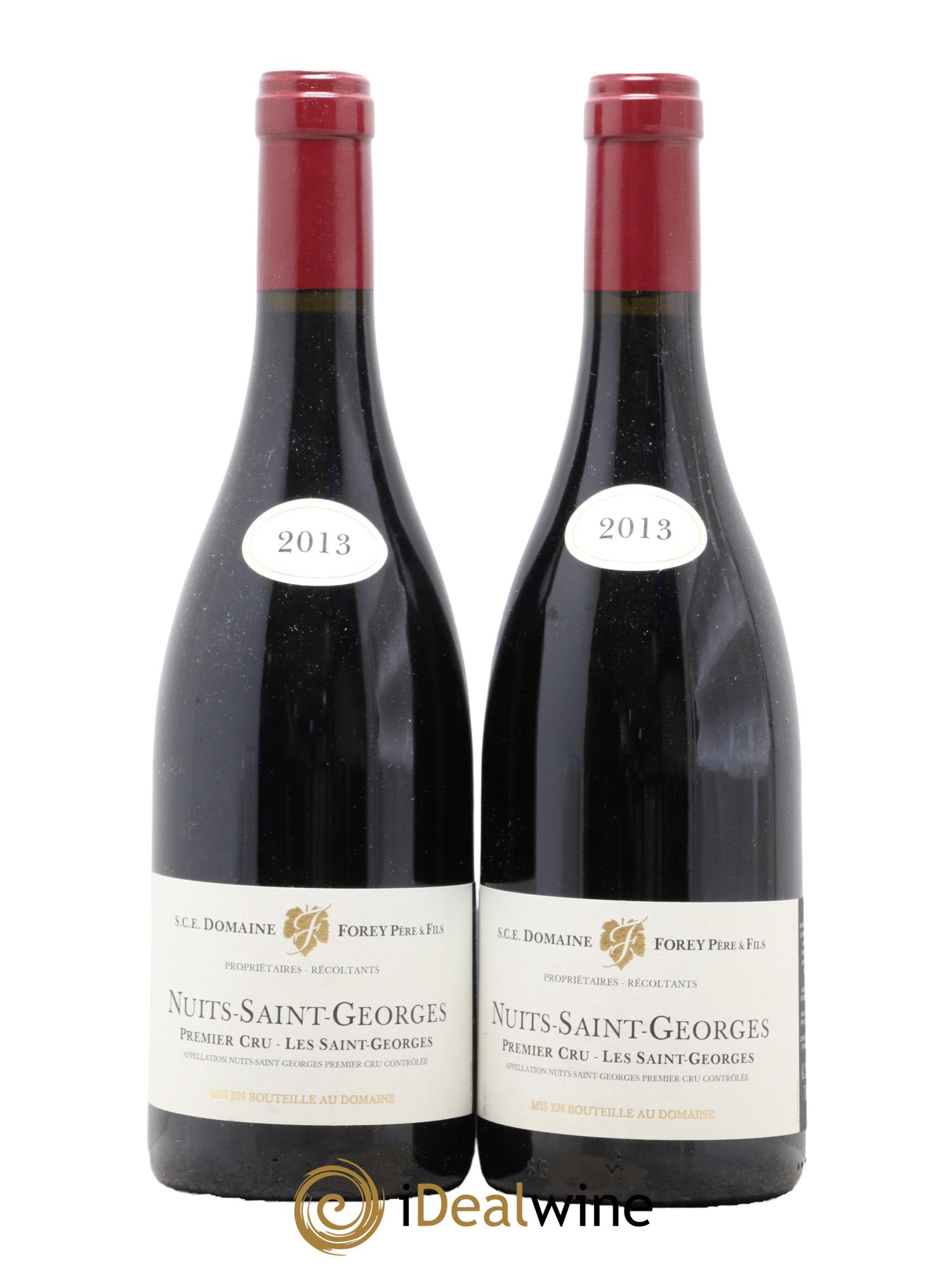 Nuits Saint-Georges 1er Cru Les Saint-Georges Forey Père et Fils (Domaine) 2013 - Lotto di 2 bottiglie - 0