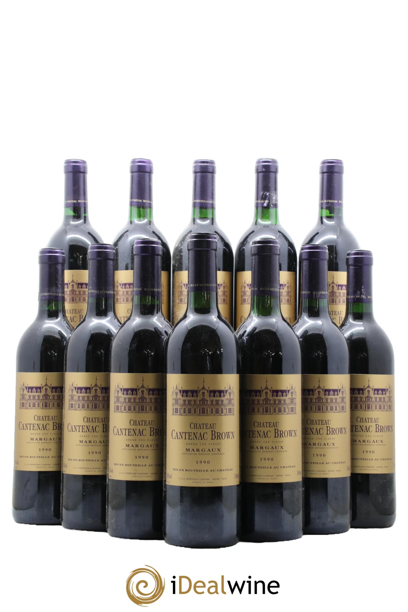 Château Cantenac Brown 3ème Grand Cru Classé 1990 - Lot of 12 bottles - 0