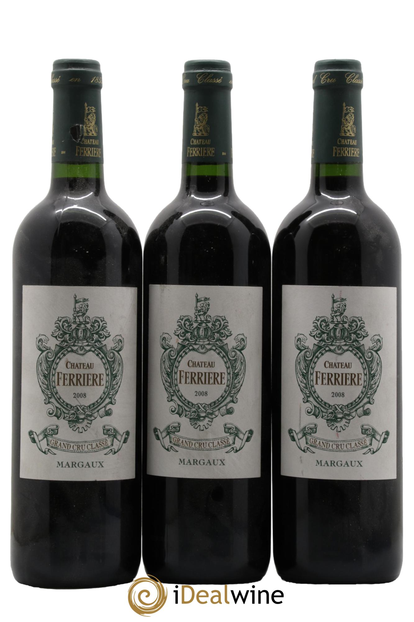 Château Ferrière 3ème Grand Cru Classé 2008 - Lot de 3 bouteilles - 0