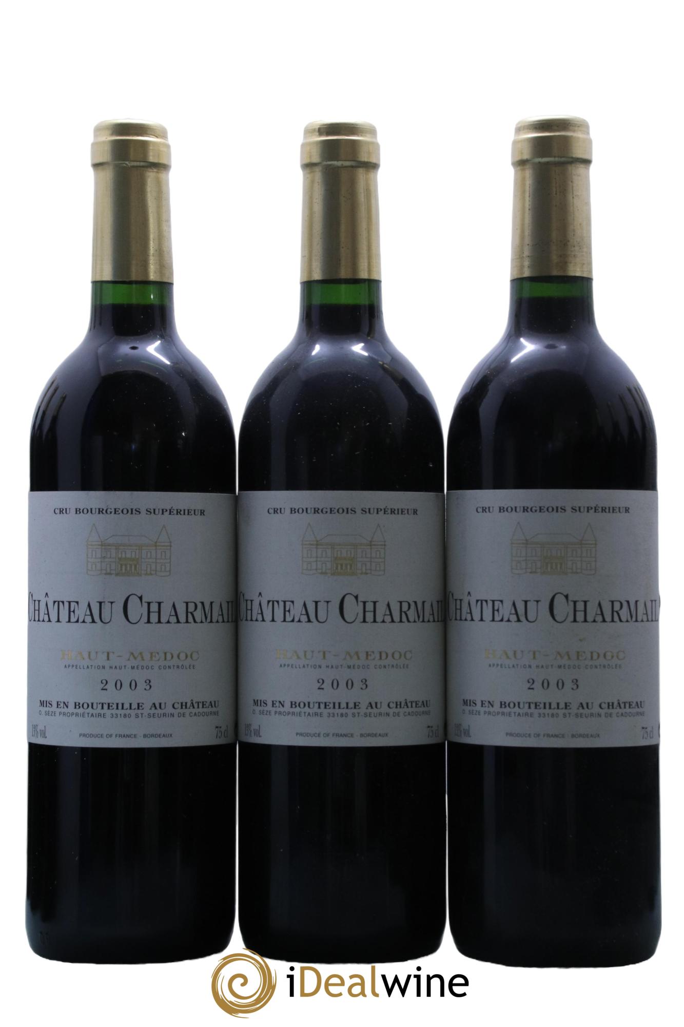 Château Charmail Cru Bourgeois  2003 - Posten von 12 Flaschen - 1