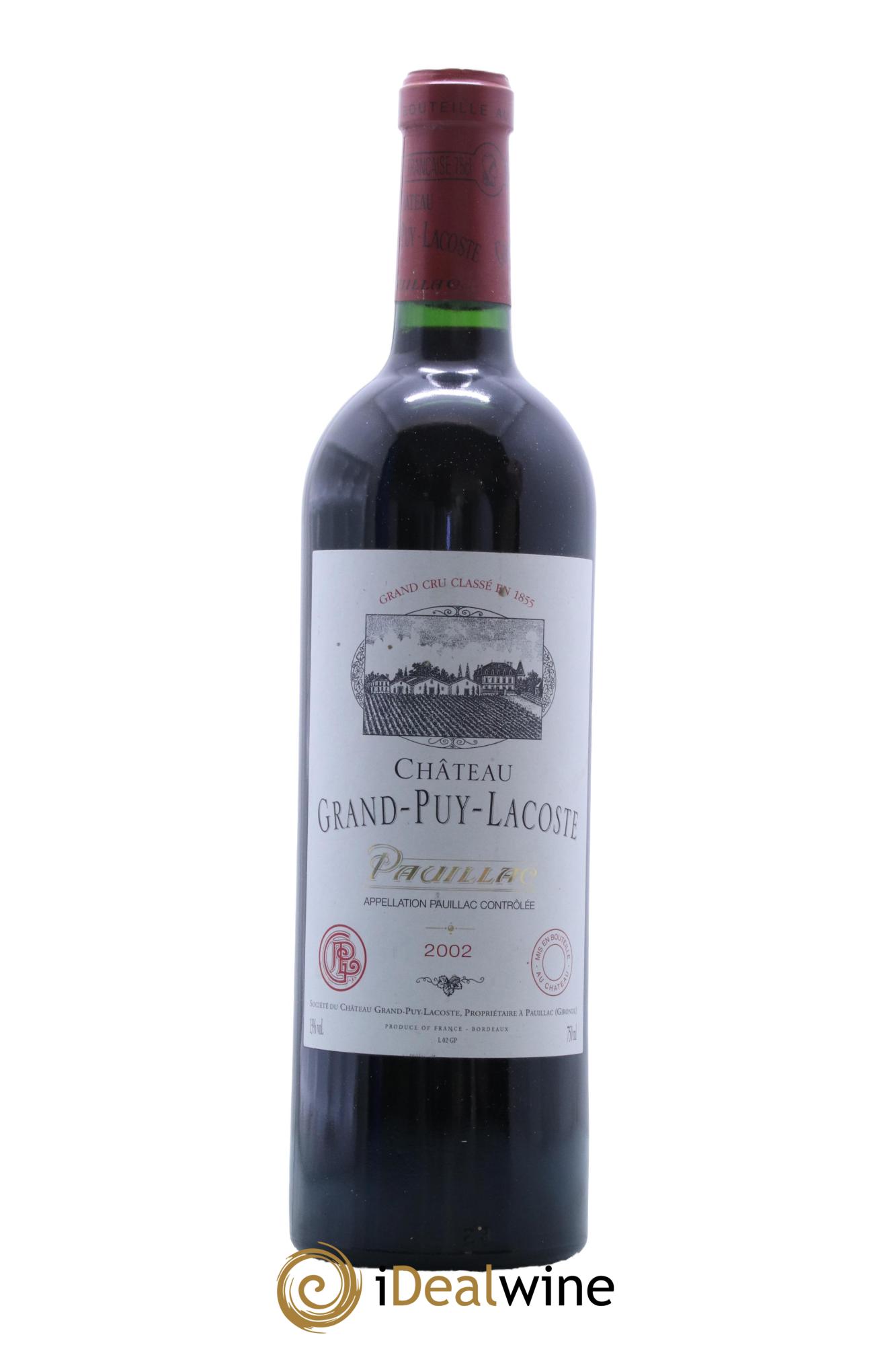 Château Grand Puy Lacoste 5ème Grand Cru Classé  2002 - Lot de 1 bouteille - 0