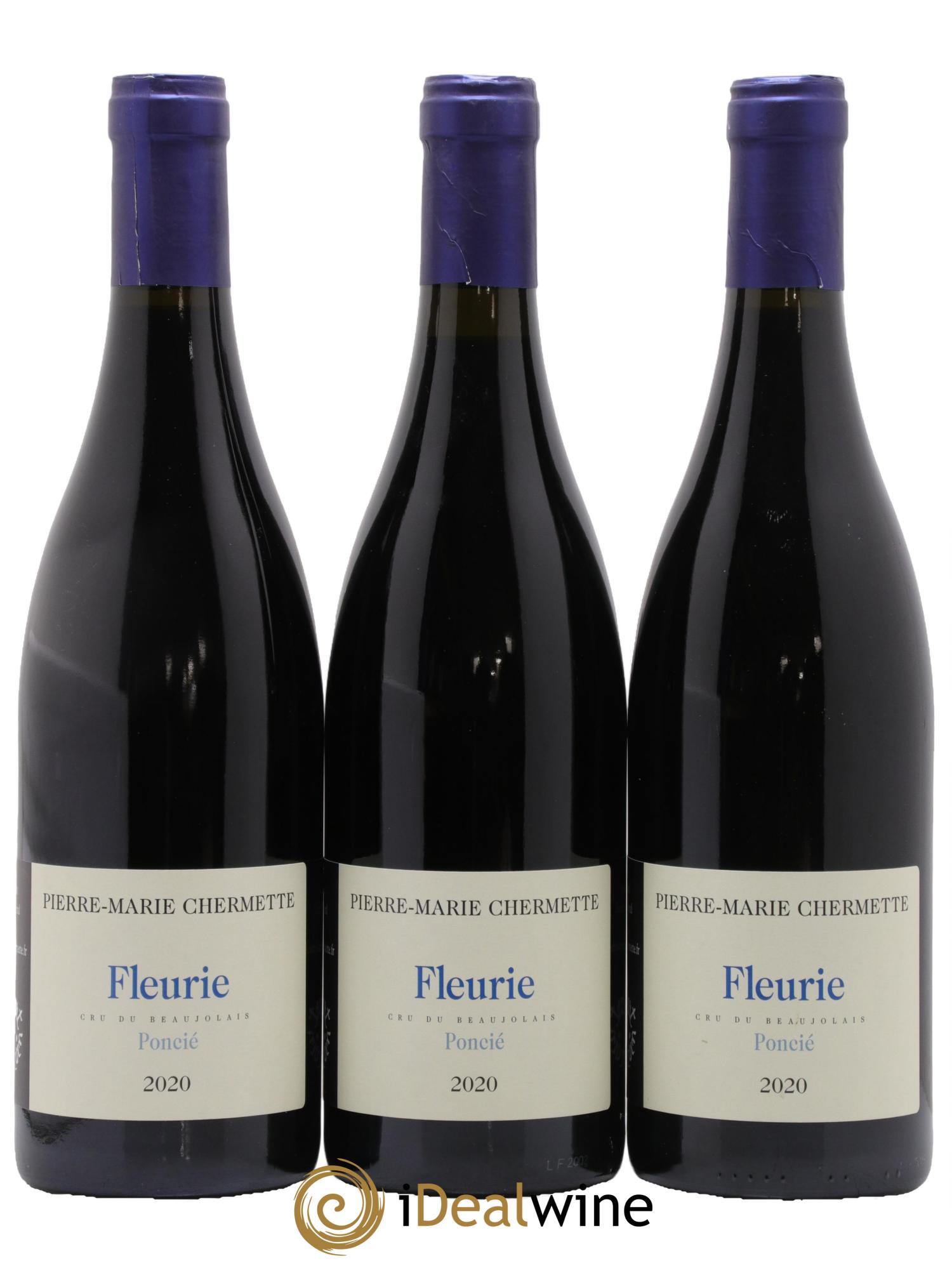 Fleurie Poncié Domaine du Vissoux - P-M. Chermette 2020 - Lot of 3 bottles - 0