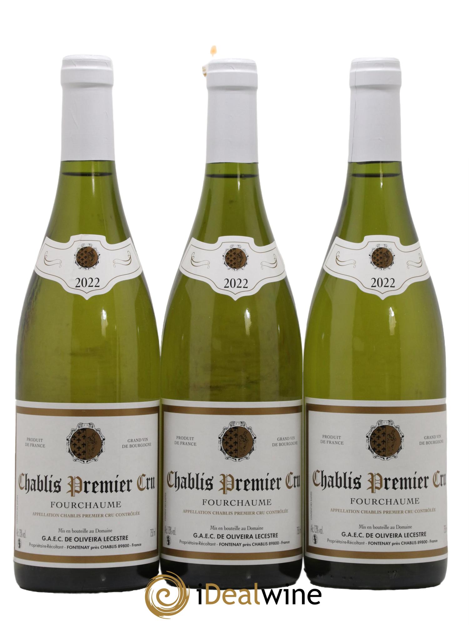 Chablis 1er Cru Fourchaume Gaec De Oliveira Lecestre 2022 - Posten von 3 Flaschen - 0