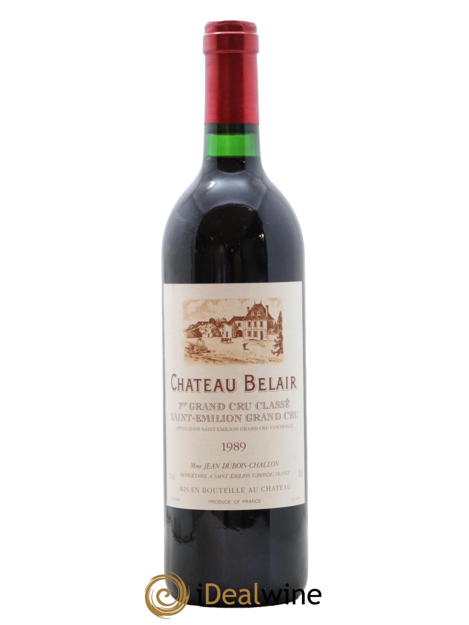 Château Belair (Belair-Monange) 1er Grand Cru Classé B 1989 - Lot de 1 bouteille - 0