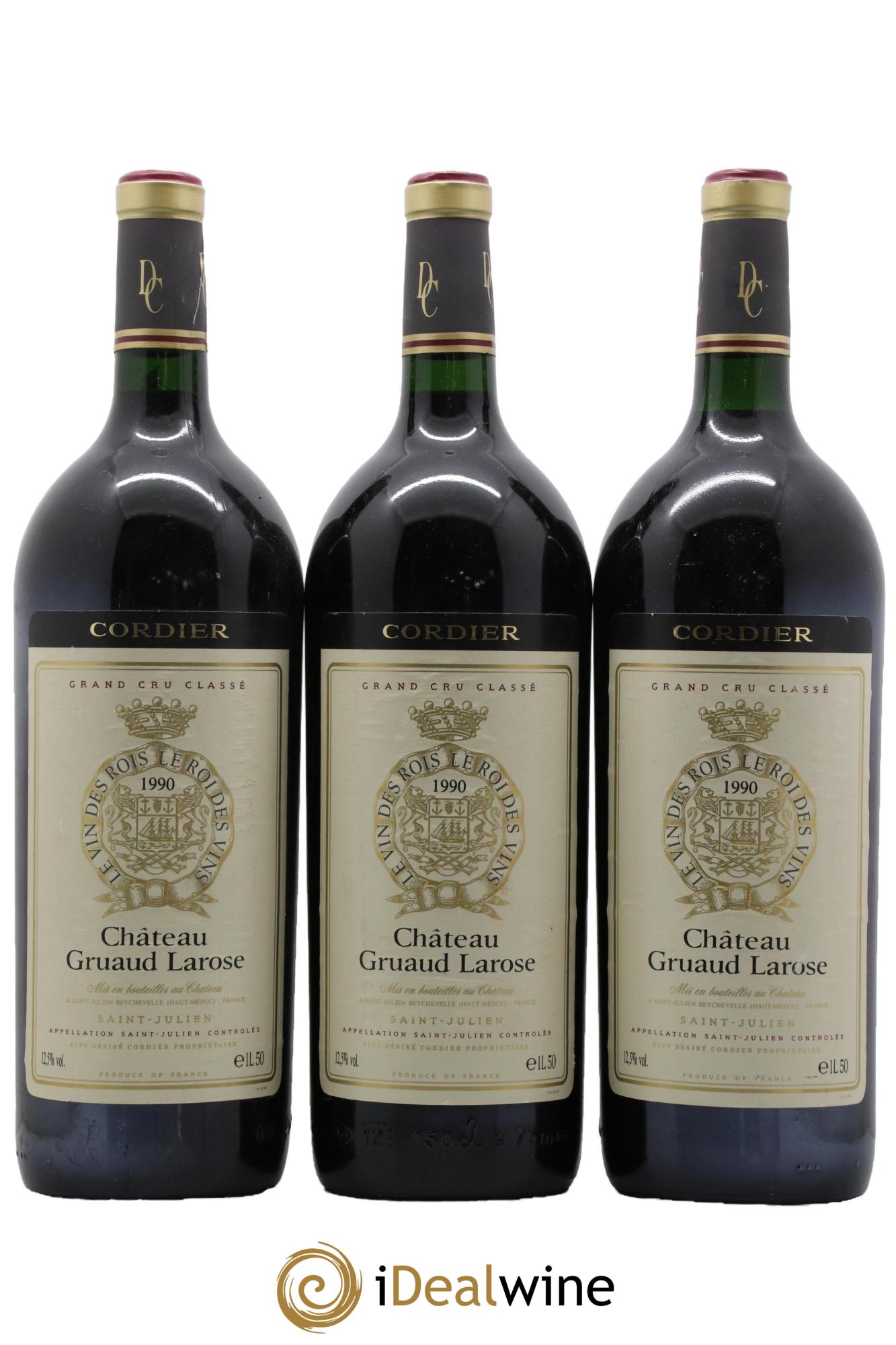 Château Gruaud Larose 2ème Grand Cru Classé 1990 - Lot of 3 magnums - 0