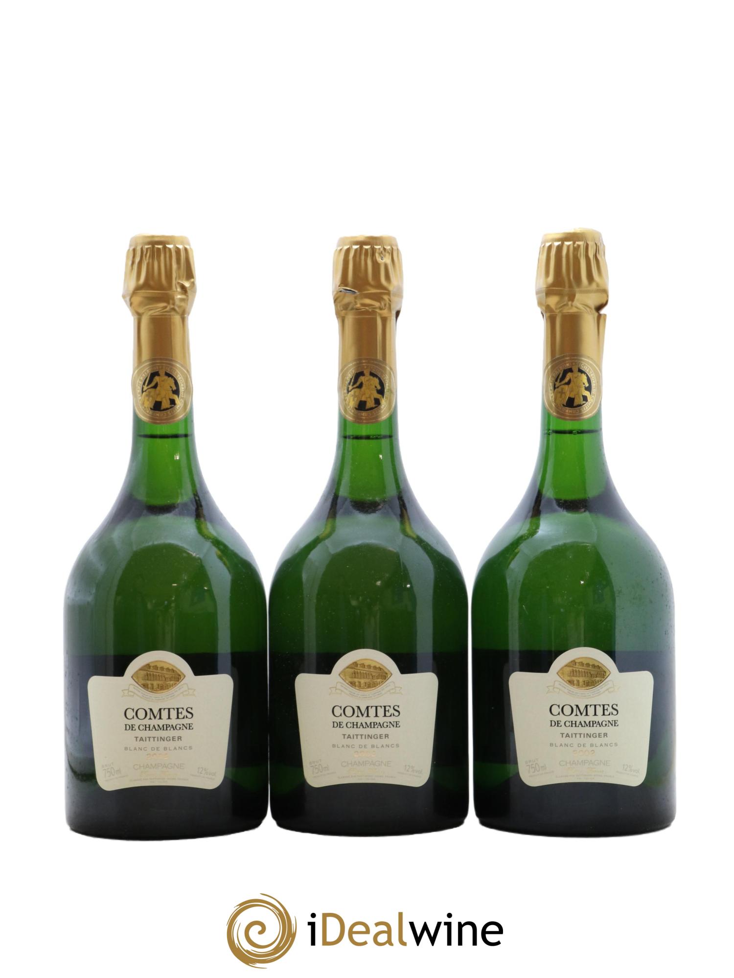 Comtes de Champagne Taittinger 2002 - Posten von 3 Flaschen - 1