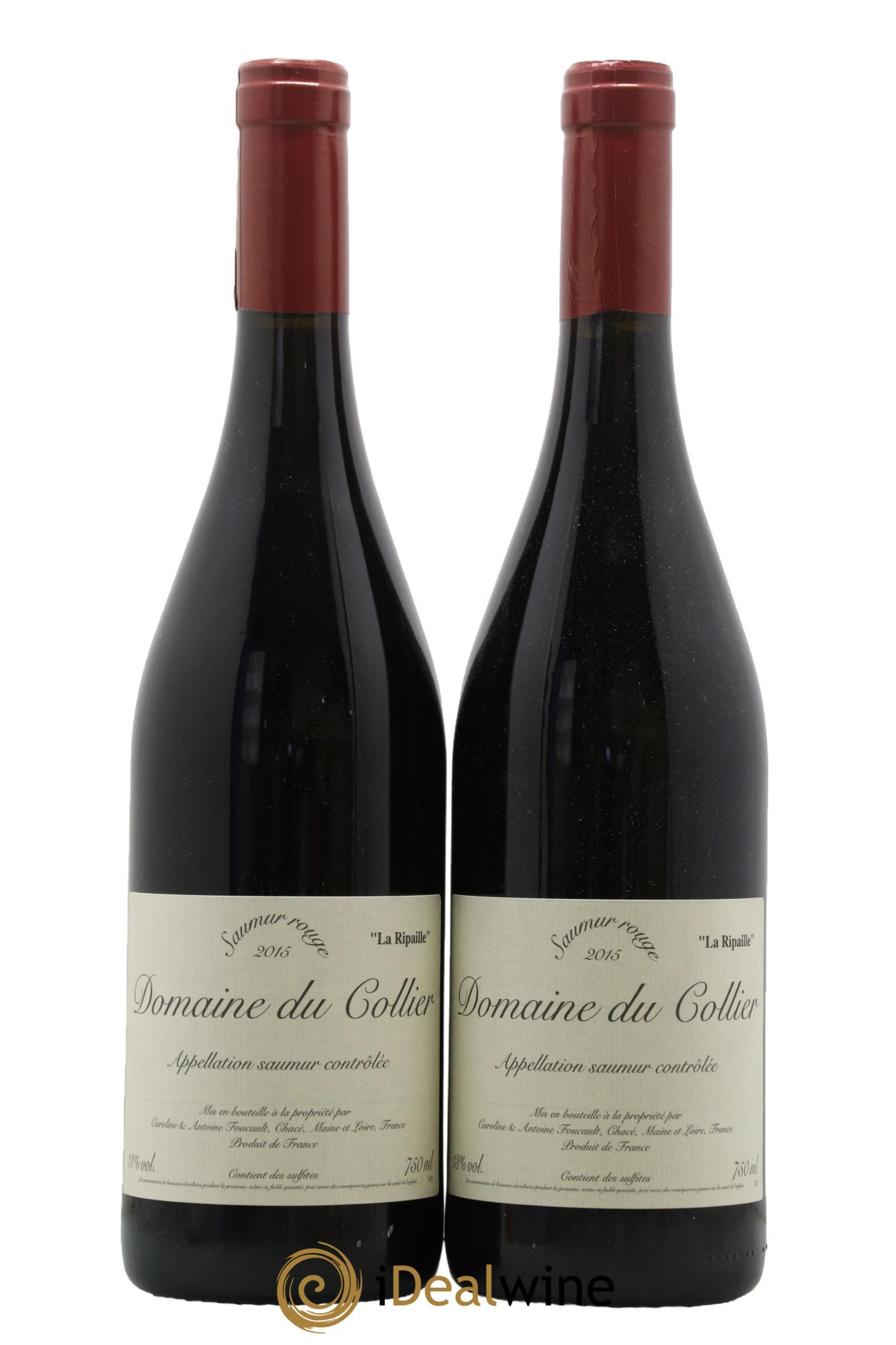 Saumur La Ripaille Domaine du Collier 2015 - Lot of 2 bottles - 0