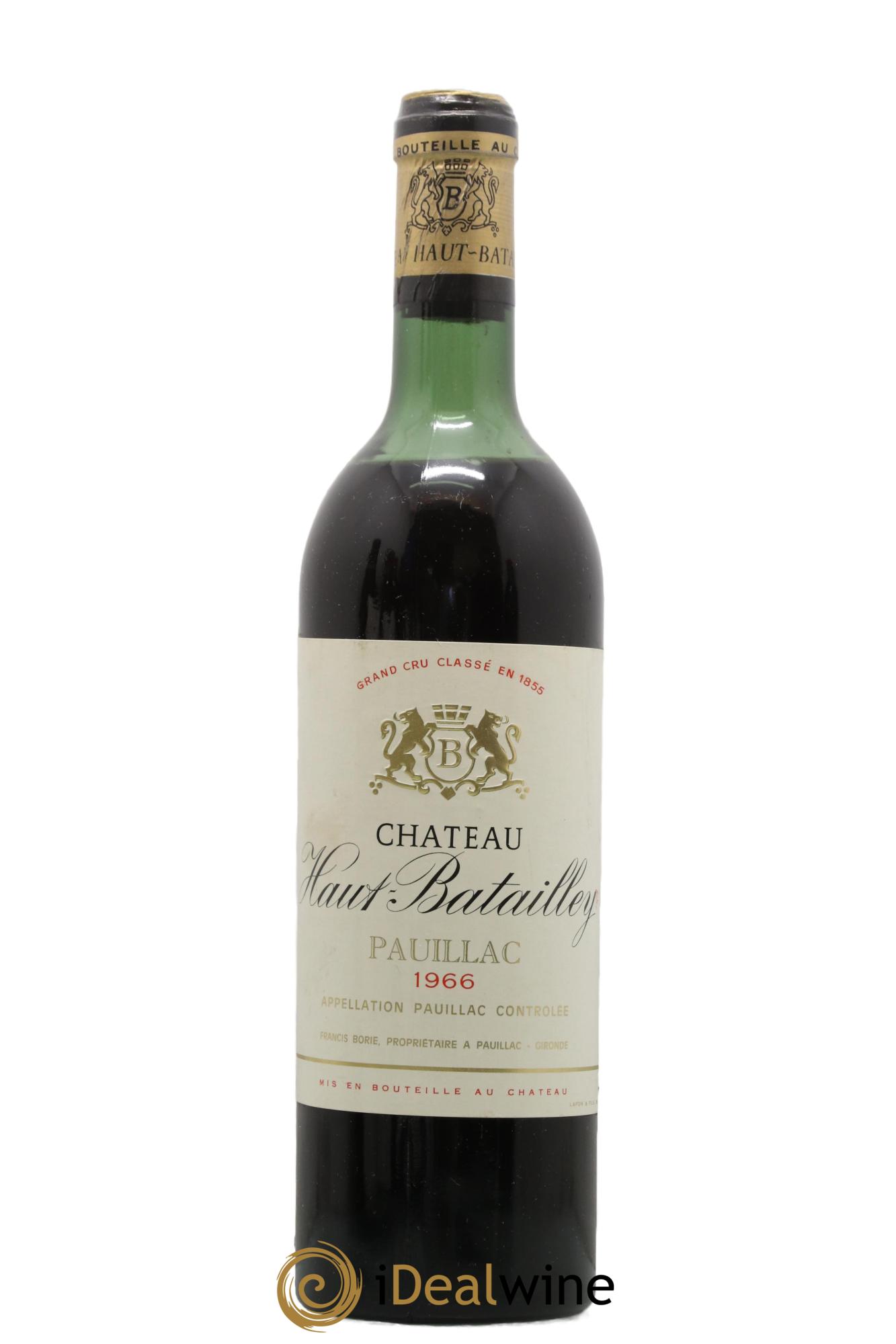 Château Haut Batailley 5ème Grand Cru Classé 1966 - Lot de 1 bouteille - 0