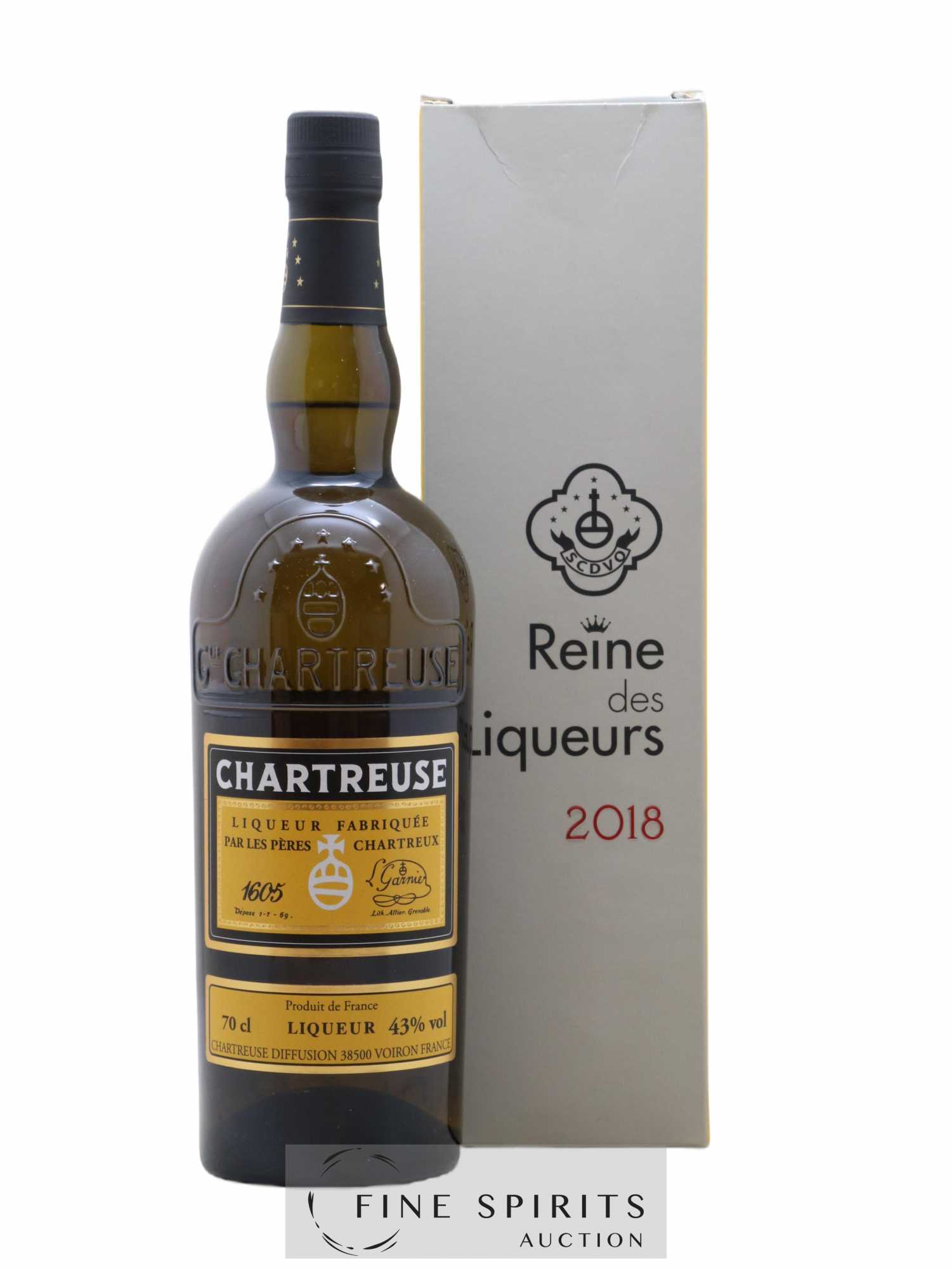 Chartreuse Of. Jaune - Reine des Liqueurs Mise 2018 - 2018 bouteilles  - Posten von 1 Flasche - 0