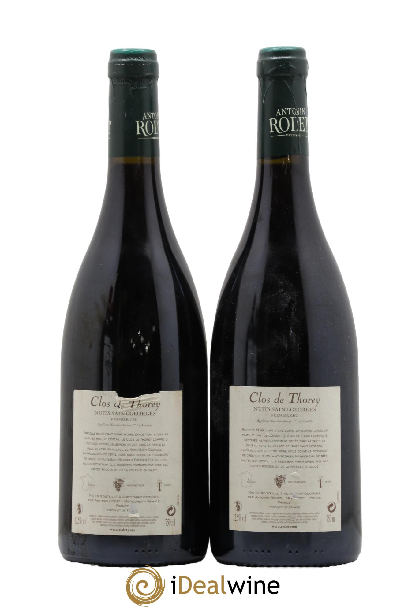 Nuits-Saint-Georges  1er Cru Clos de Thorey Monopole Antonin Rodet 2008 - Lot de 2 bouteilles - 1