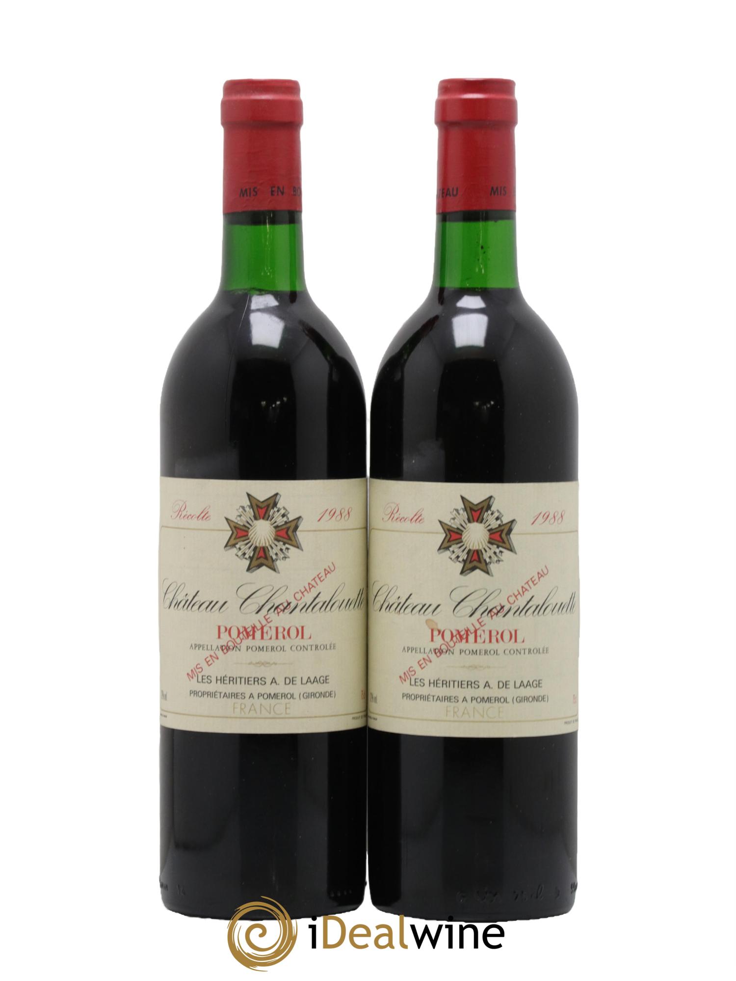 Pomerol Château Chantalouette 1988 - Lot de 2 bouteilles - 0