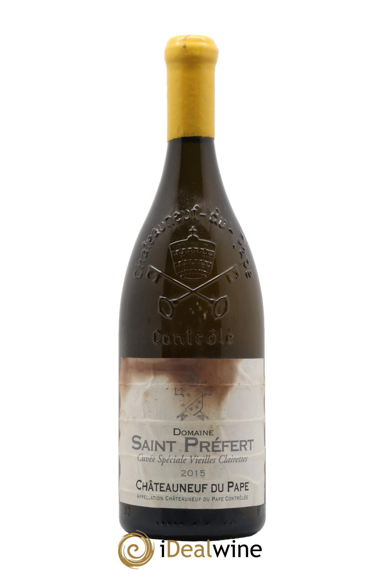 Châteauneuf-du-Pape Vieilles clairettes Domaine de Saint Préfert 2015 - Lot of 1 magnum - 0