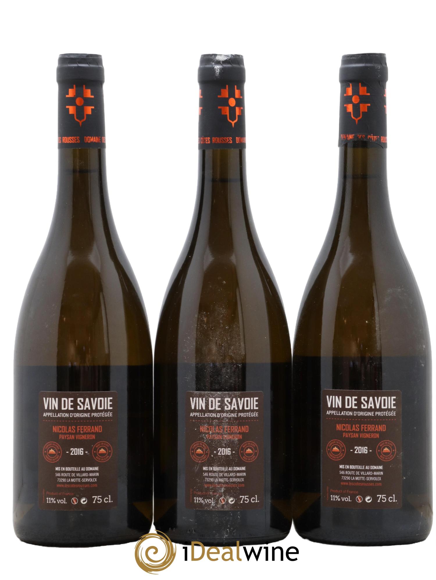 Vin de Savoie La Pente Cotes Rousses 2016 - Lot of 3 bottles - 1