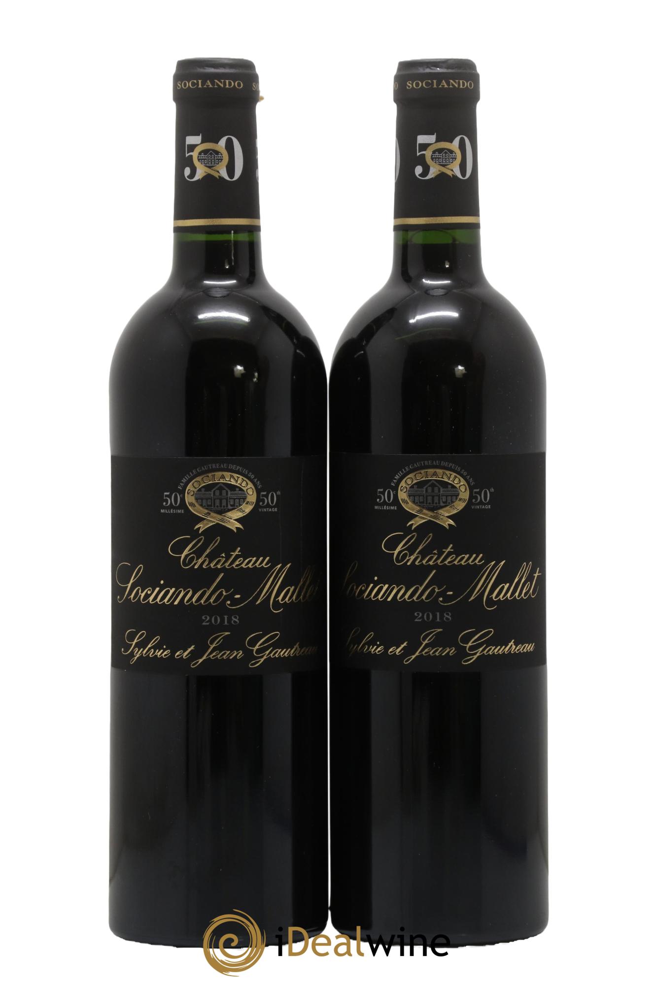 Château Sociando Mallet  2018 - Lot of 2 bottles - 0