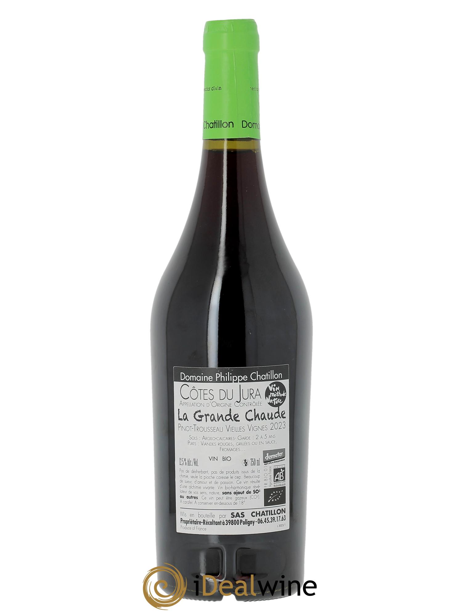 Côtes du Jura La Grande Chaude Philippe Chatillon  2023 - Lot de 1 bouteille - 1