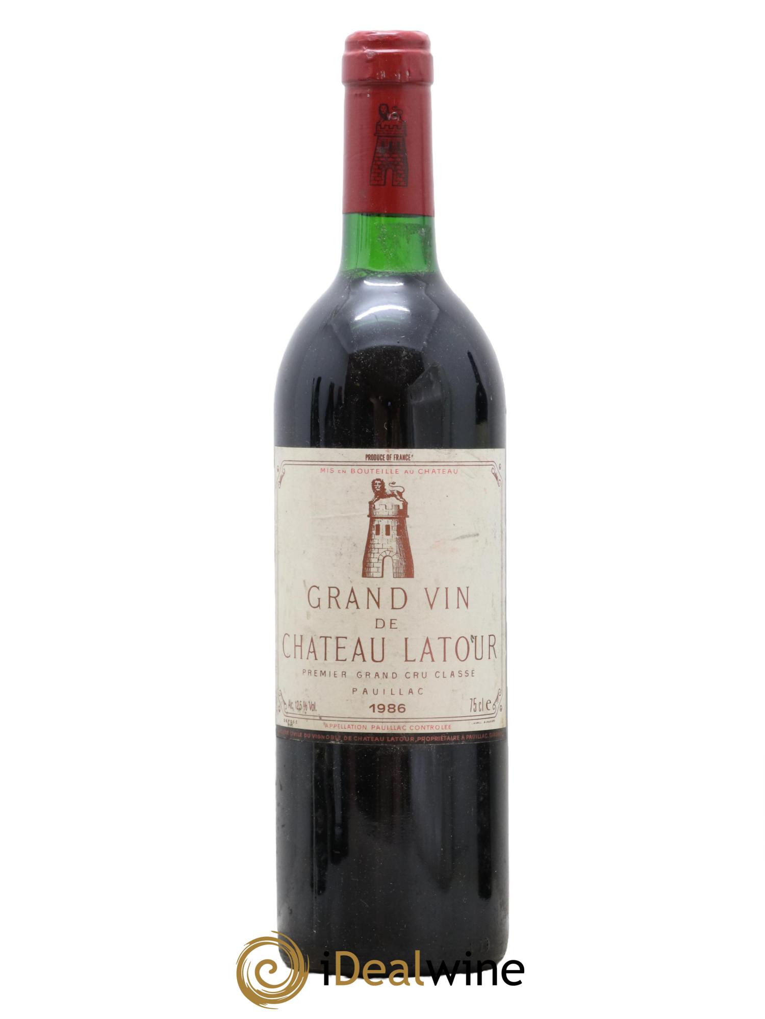 Château Latour 1er Grand Cru Classé 1986 - Lot de 1 bouteille - 0