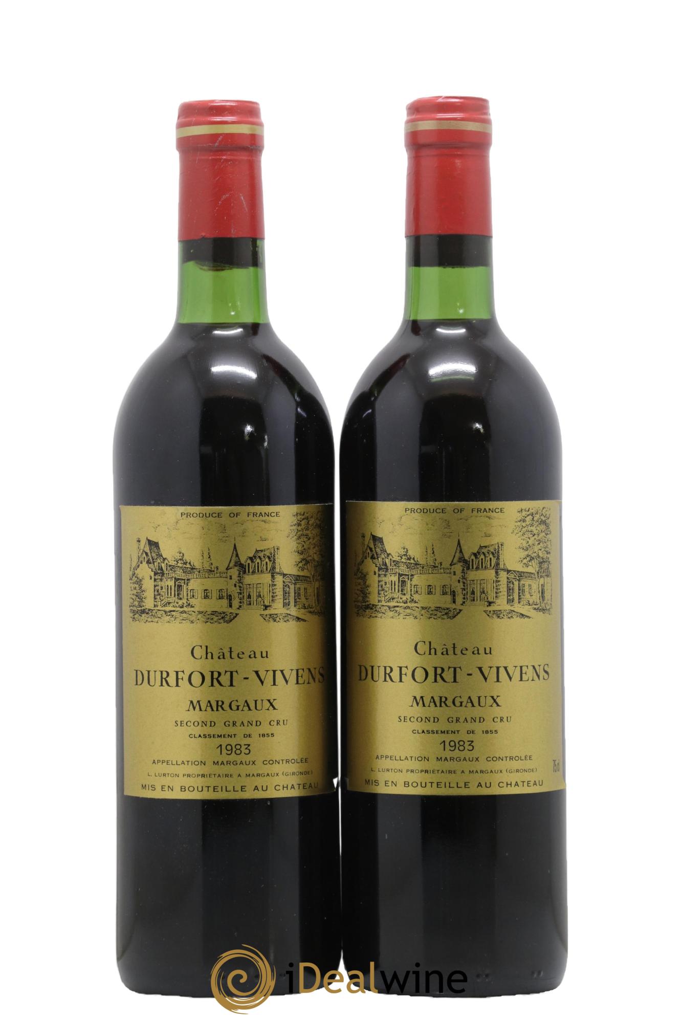 Château Durfort Vivens 2ème Grand Cru Classé 1983 - Lot of 2 bottles - 0